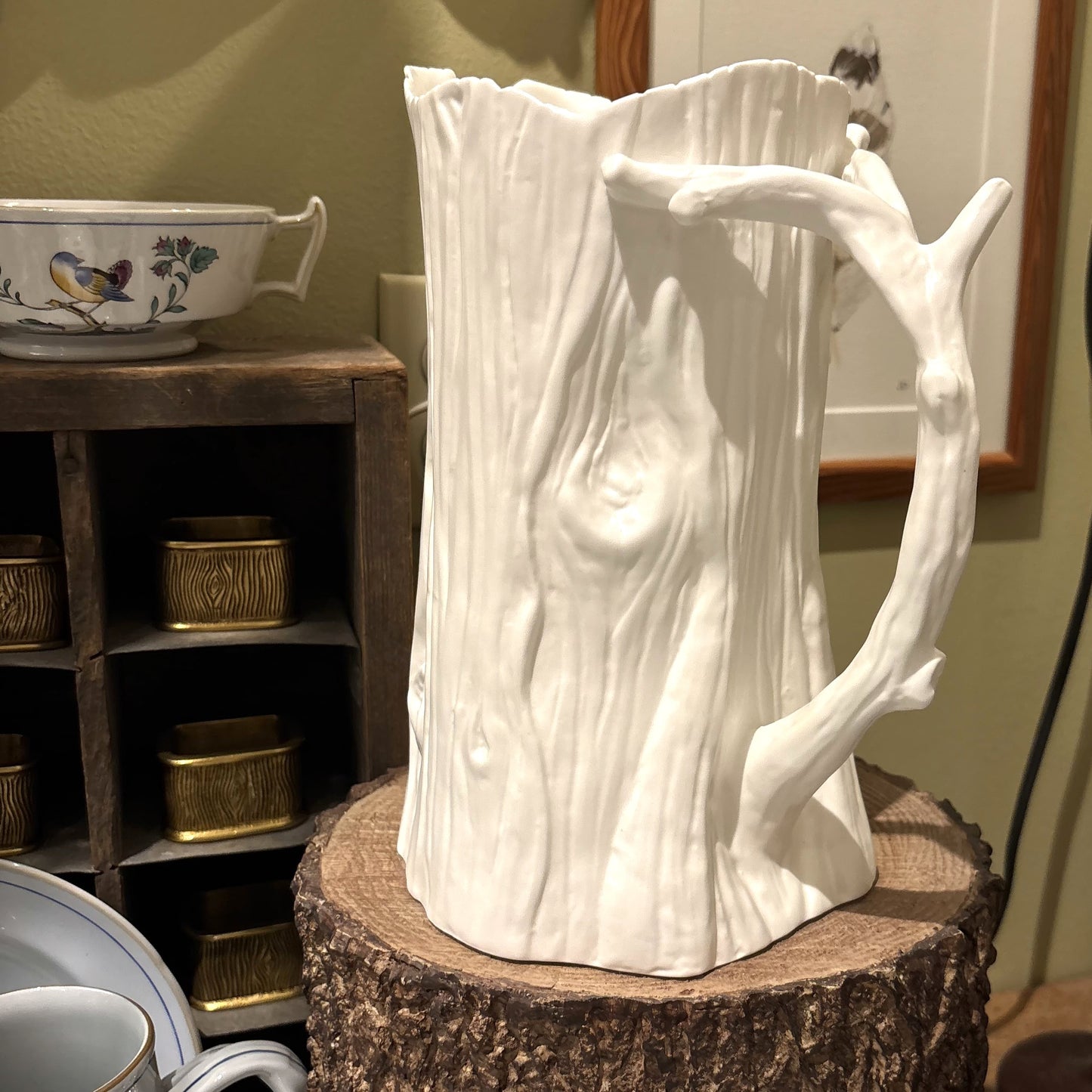 Faux Bois Water Pitcher