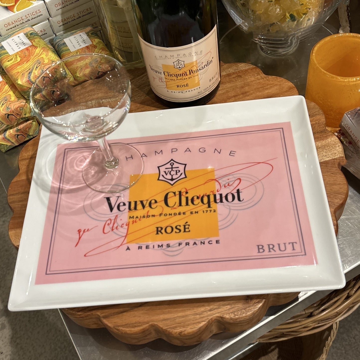 Large Veuve Pink Tray