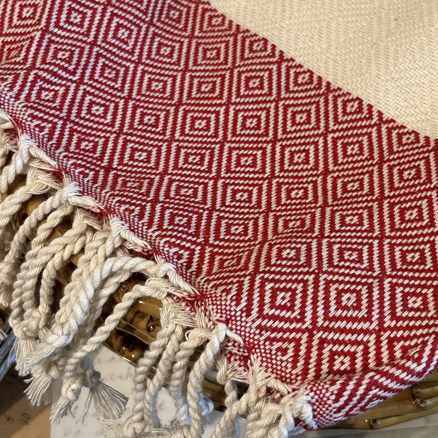 Turkish Hand Towel, Red