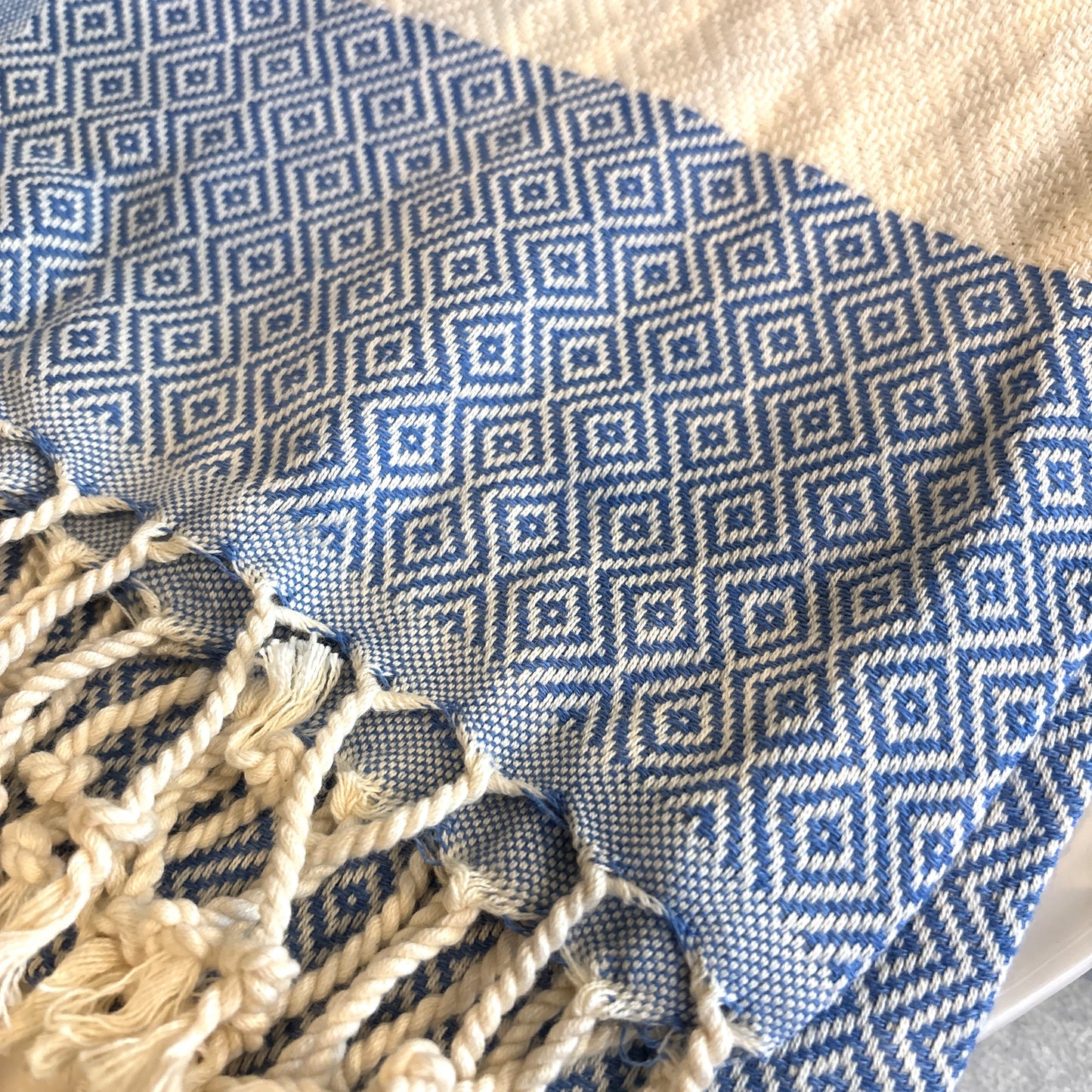 Turkish Hand Towel, Blue