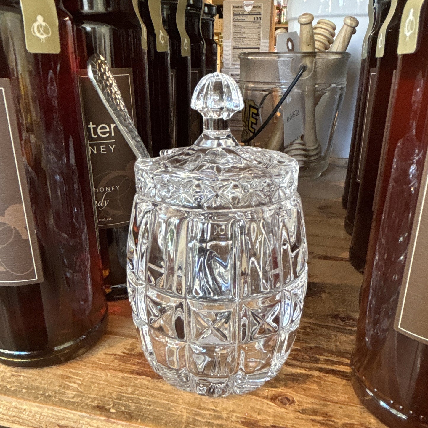 Honey Jar with Serving Spoon