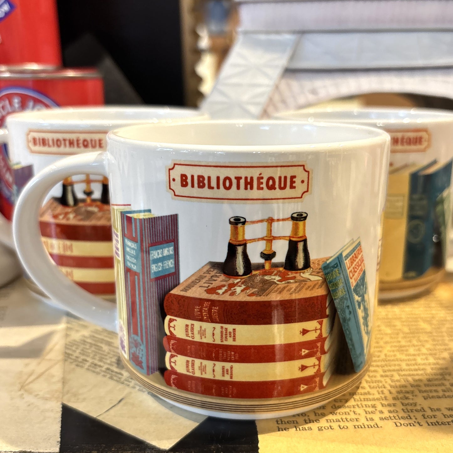 Library Books Ceramic Mug