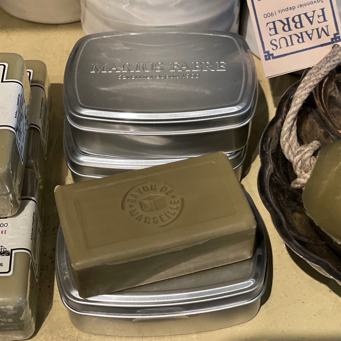 Olive Oil Marseille Soap in Travel Tin