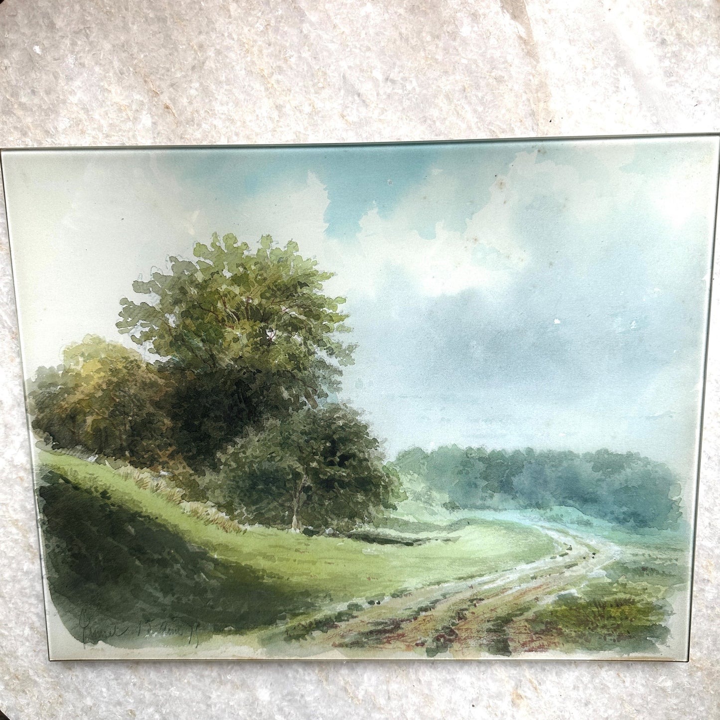 19 c. French Watercolor Rectangular Tray