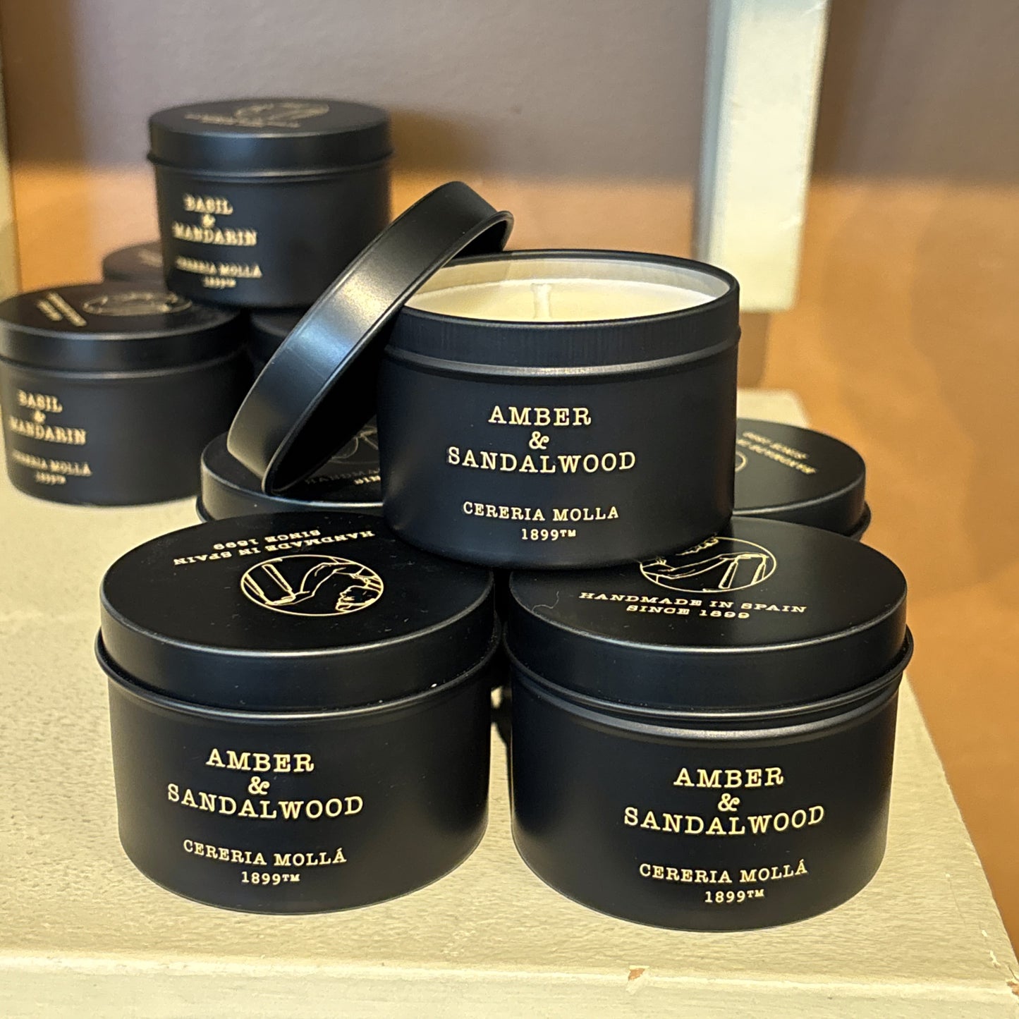 Amber & Sandalwood Travel Tin