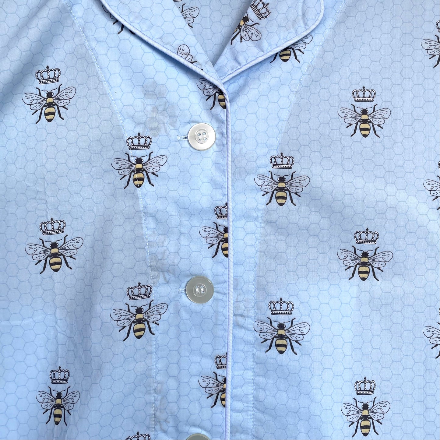 Queen Bee Blue Pajama Set, Large