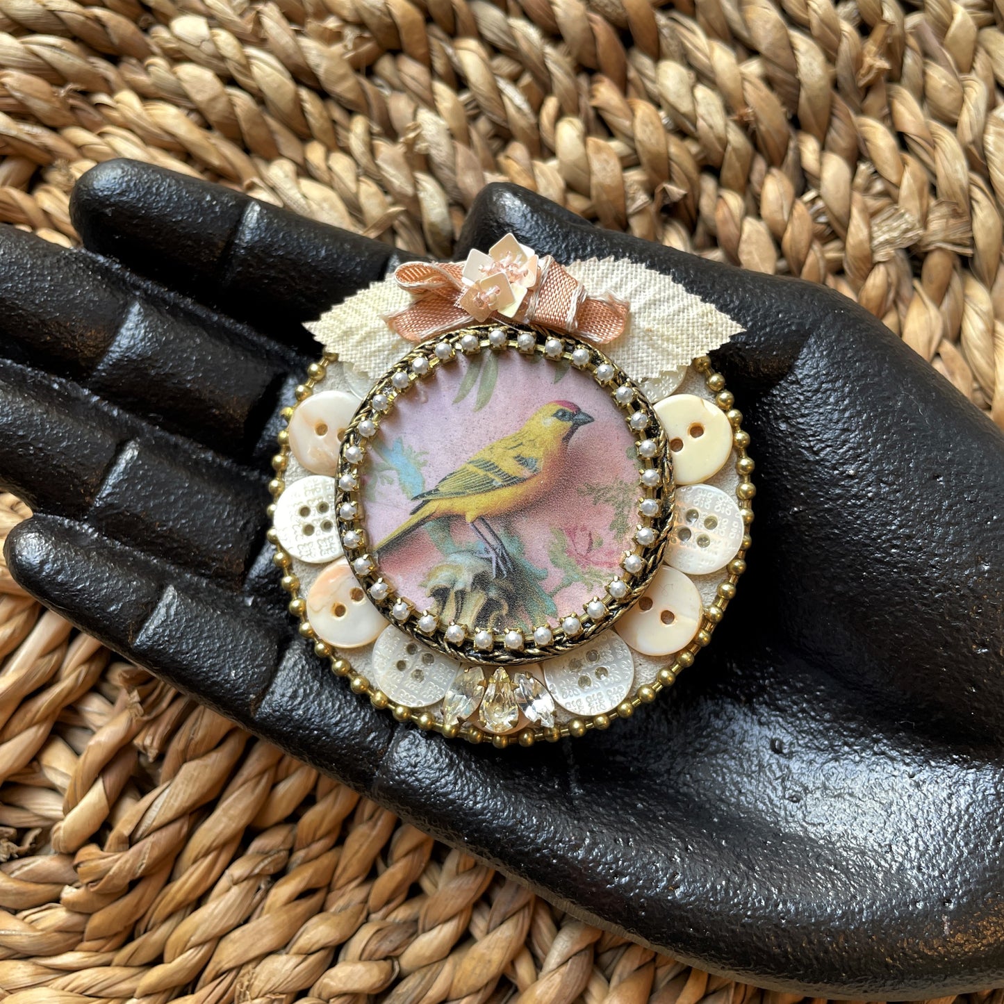 Little Bird Button Brooch
