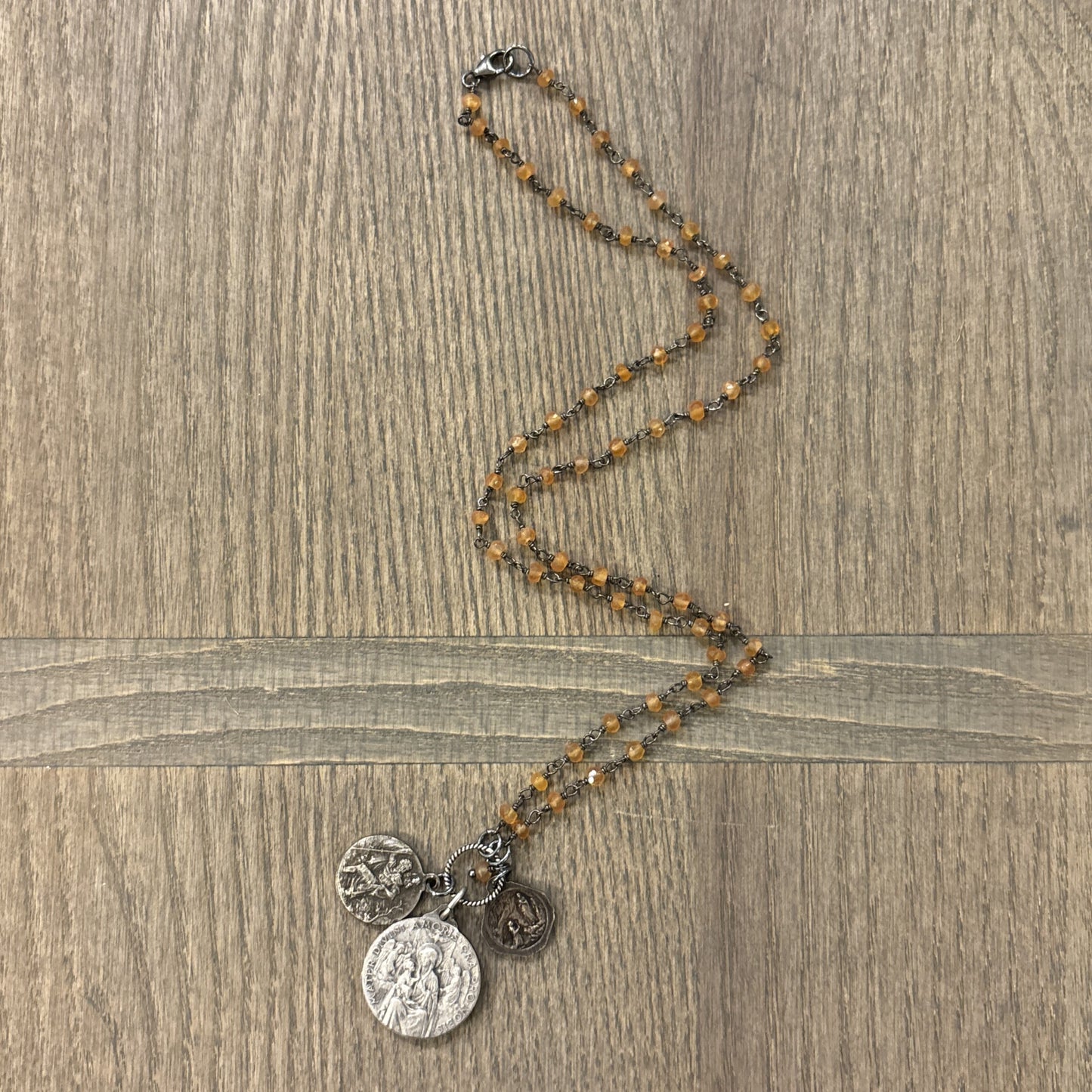 Carnelian Vintage Charm Necklace