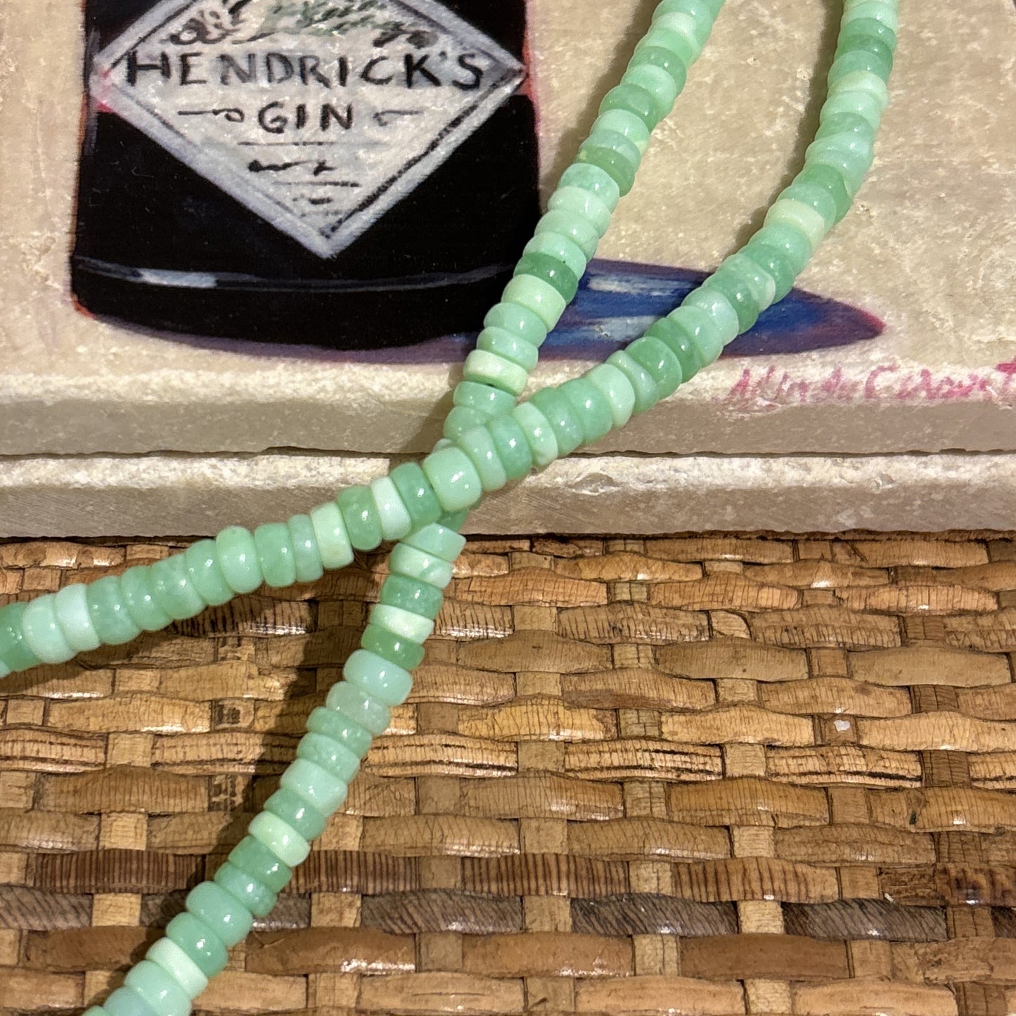 Green Opal Beaded Necklace