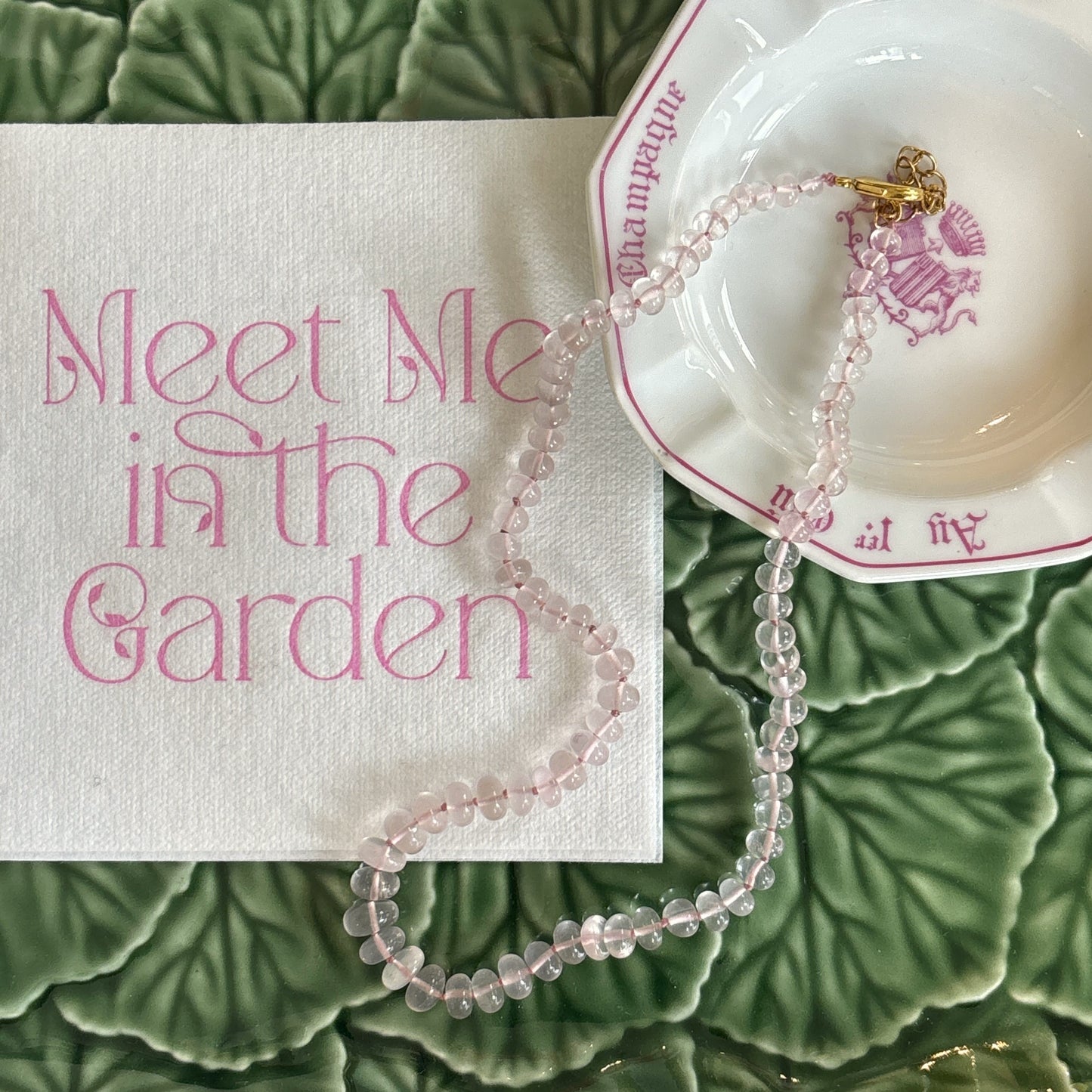 Rose Quartz Beaded Necklace