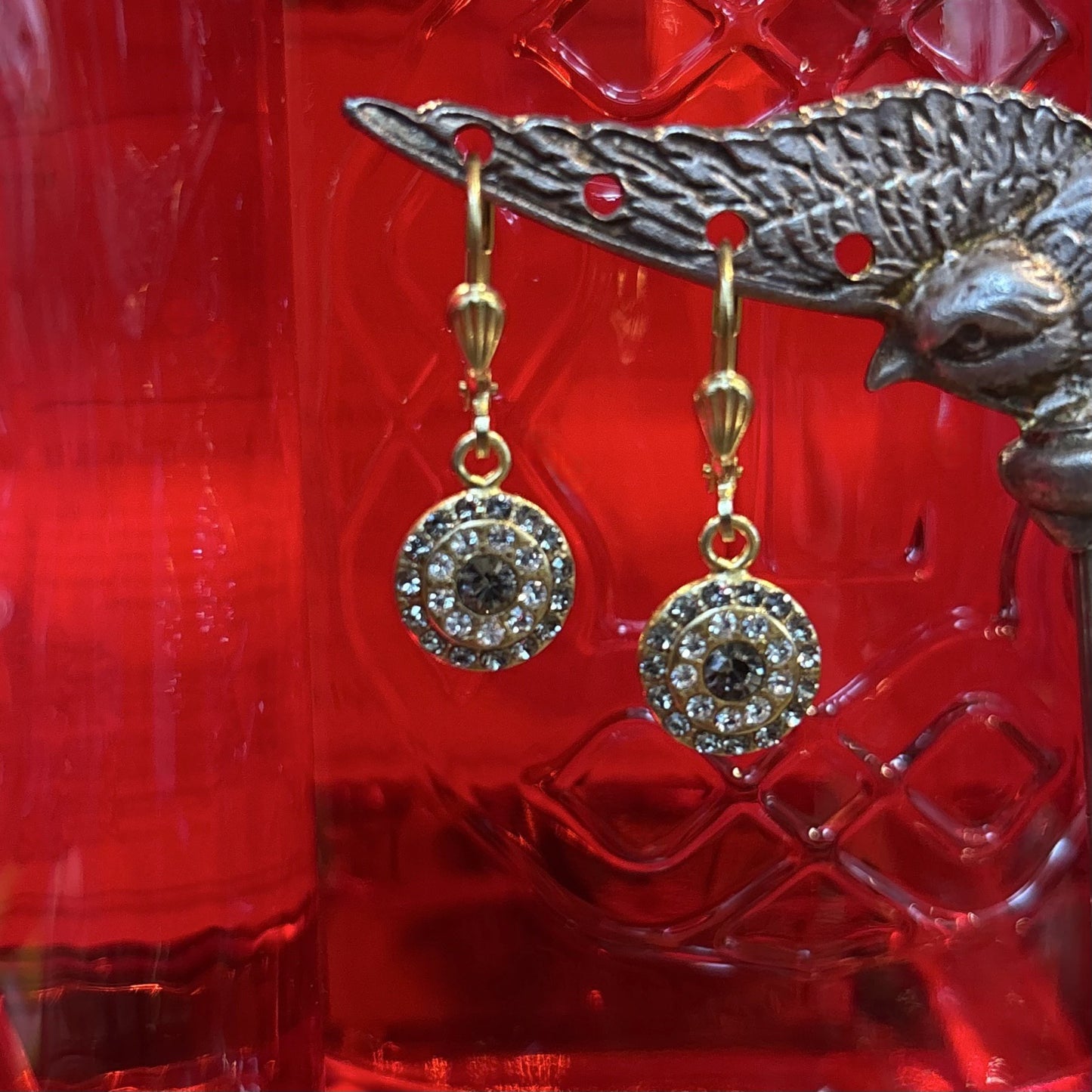 Delicate Crystal Pave Rhinestone Earrings