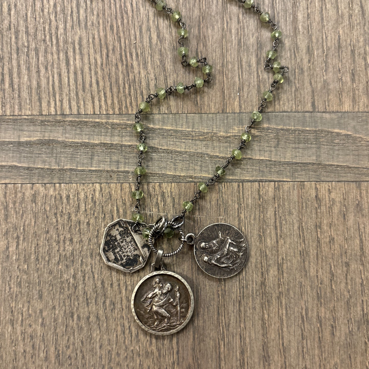 Peridot Vintage Charm Necklace