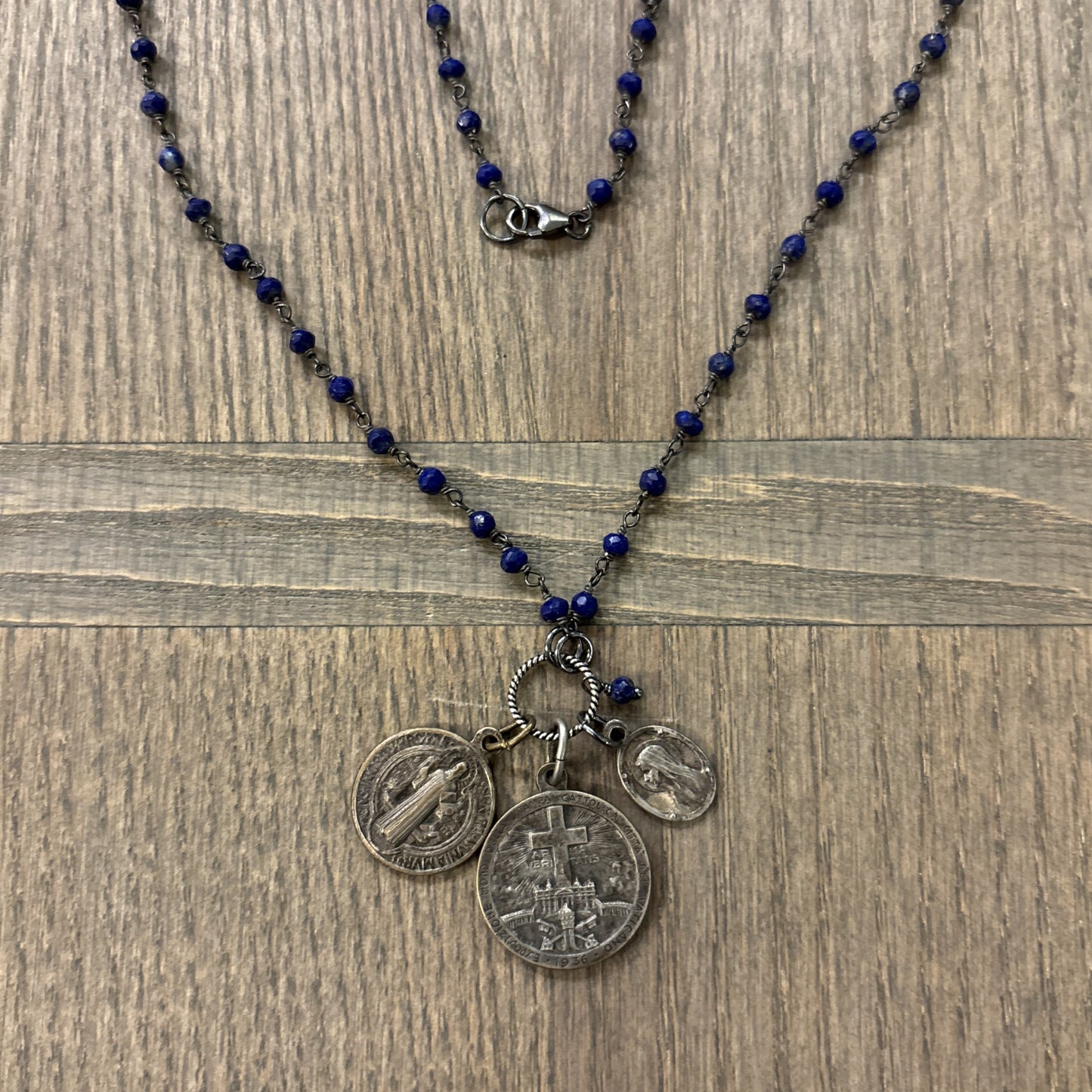 Lapis Vintage Charm Necklace No. 02