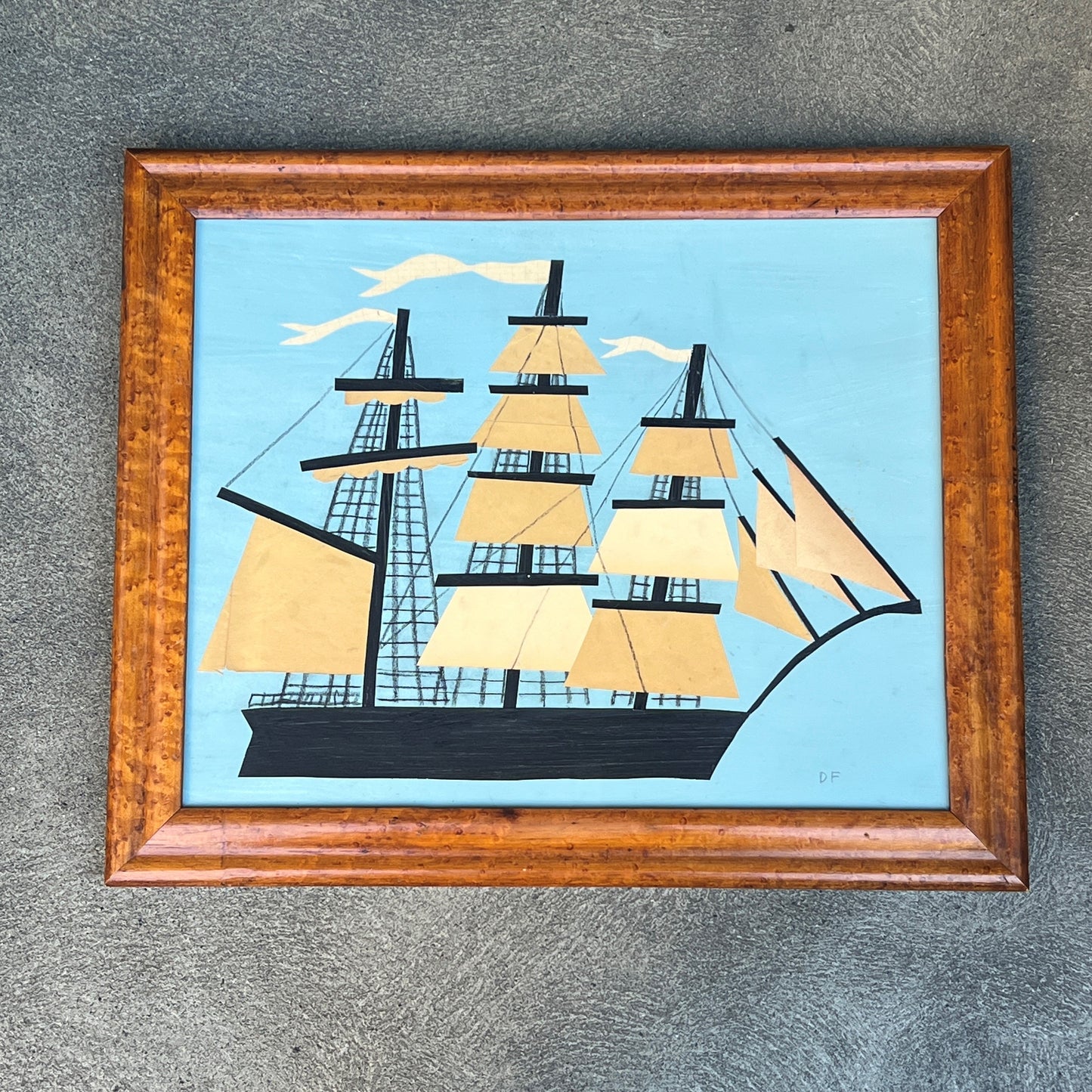 Clipper Ship with White Flags by Denise Fiedler
