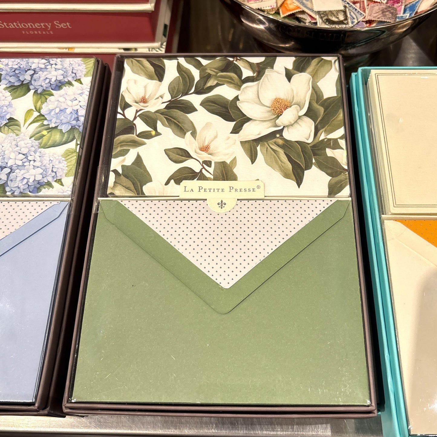 Magnolia Silver Foil Luxe Boxed Cards