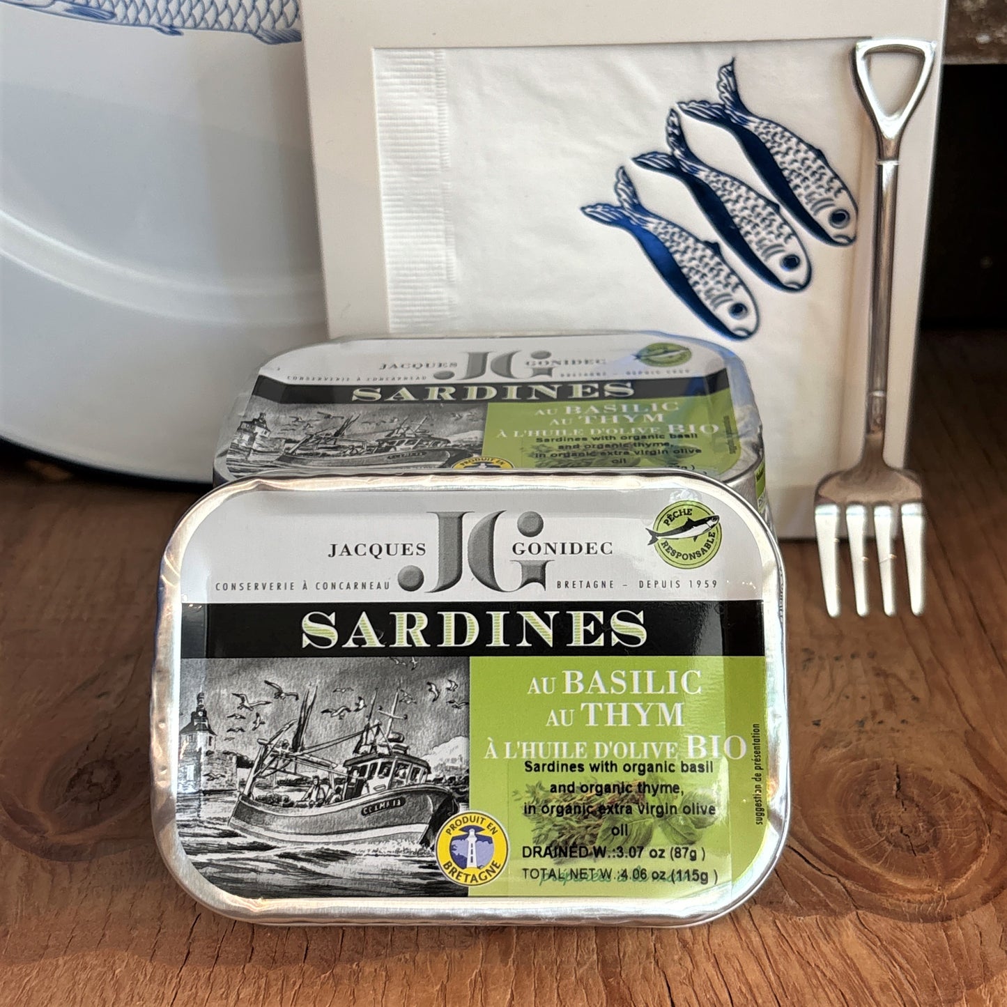 Sardines in EVOO with Basil & Thyme