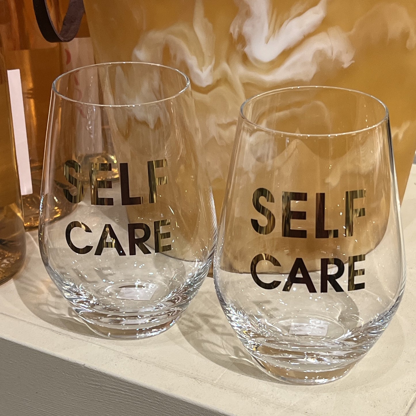 Self Care Stemless Wine Glass