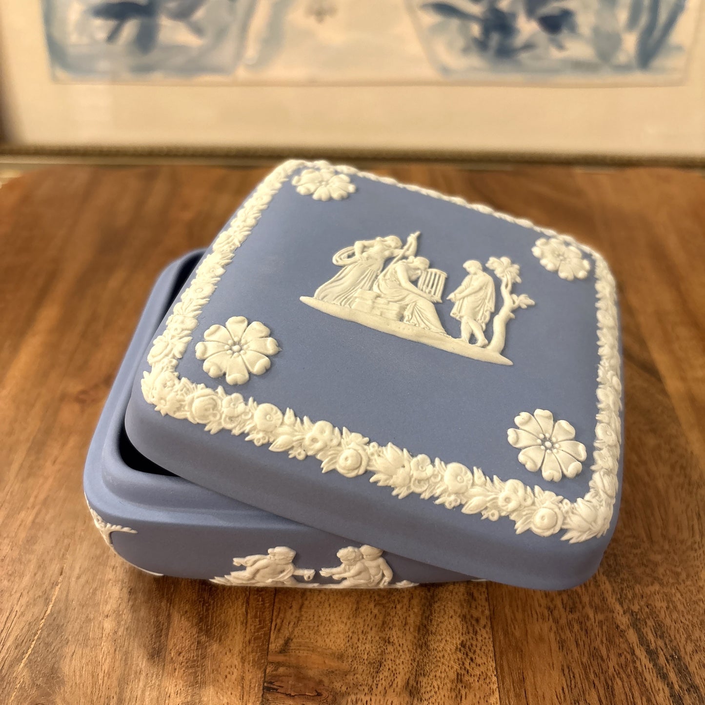 Vintage Wedgwood Box, Blue