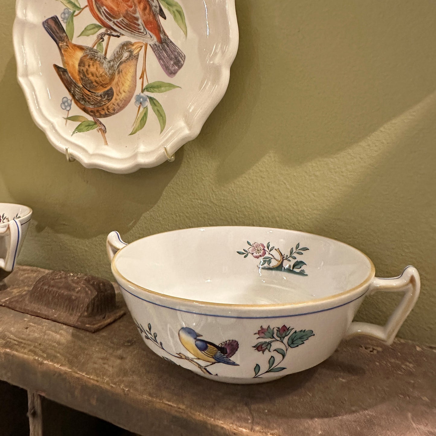 Vintage Spode Bird Footed Soup Bowl