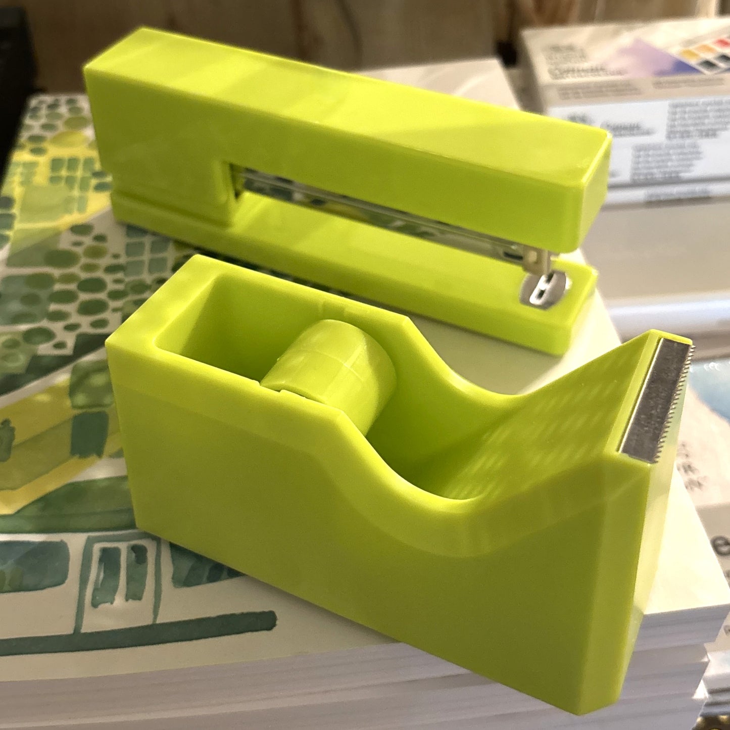 Lime Green Tape Dispenser