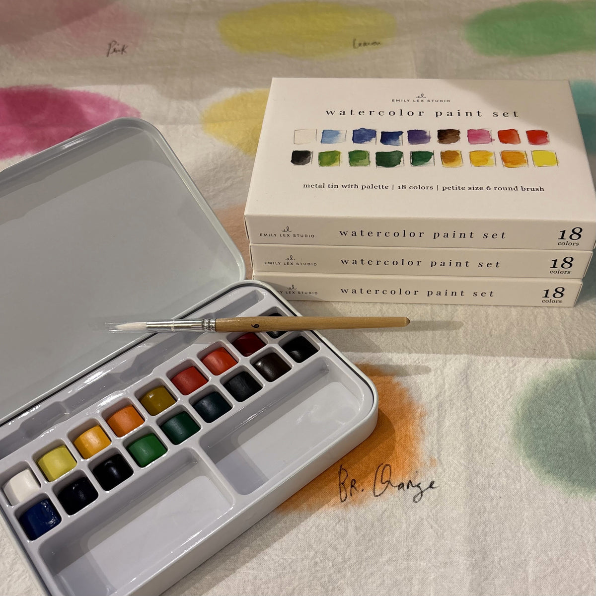 Watercolor Paint Set with Brush