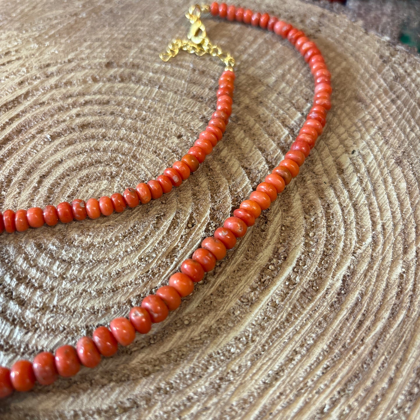 Red Coral Beaded Necklace