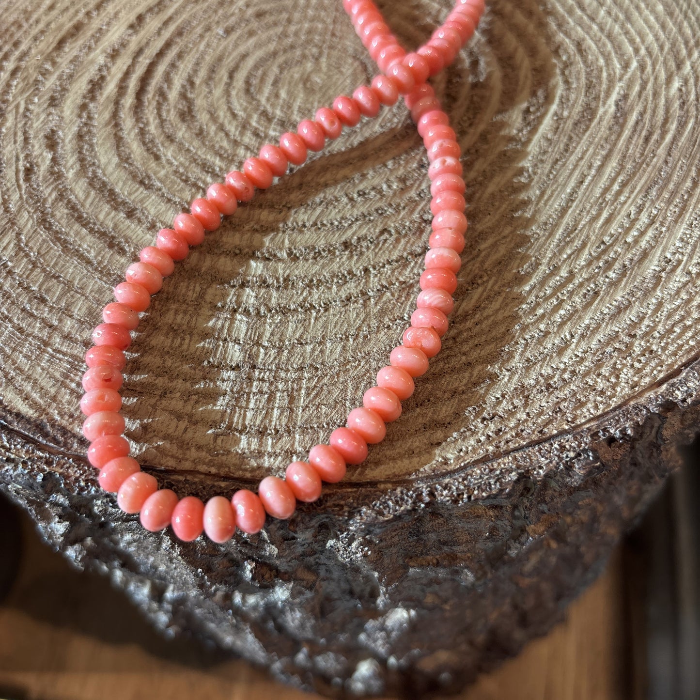 Pink Coral Beaded Necklace
