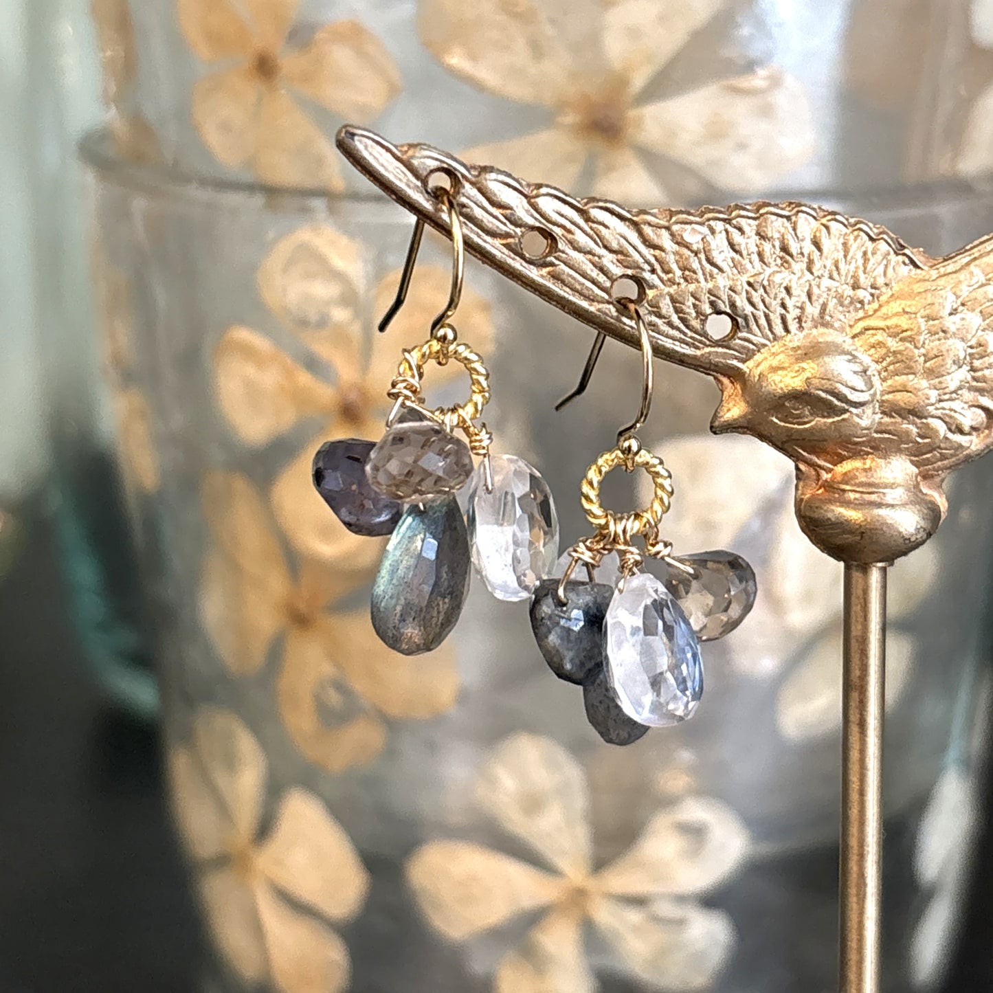 Neutral Bubble Cluster Earrings