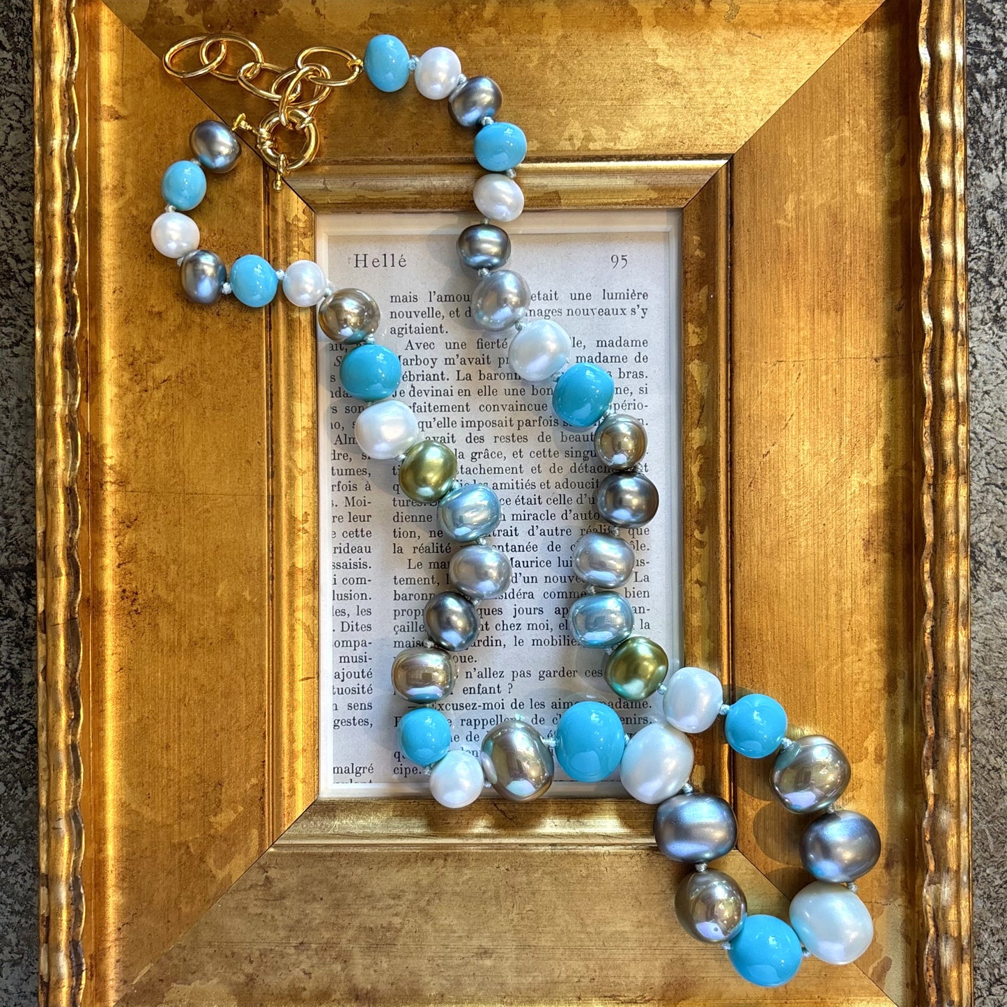 Santorini Pebble Pearl Necklace