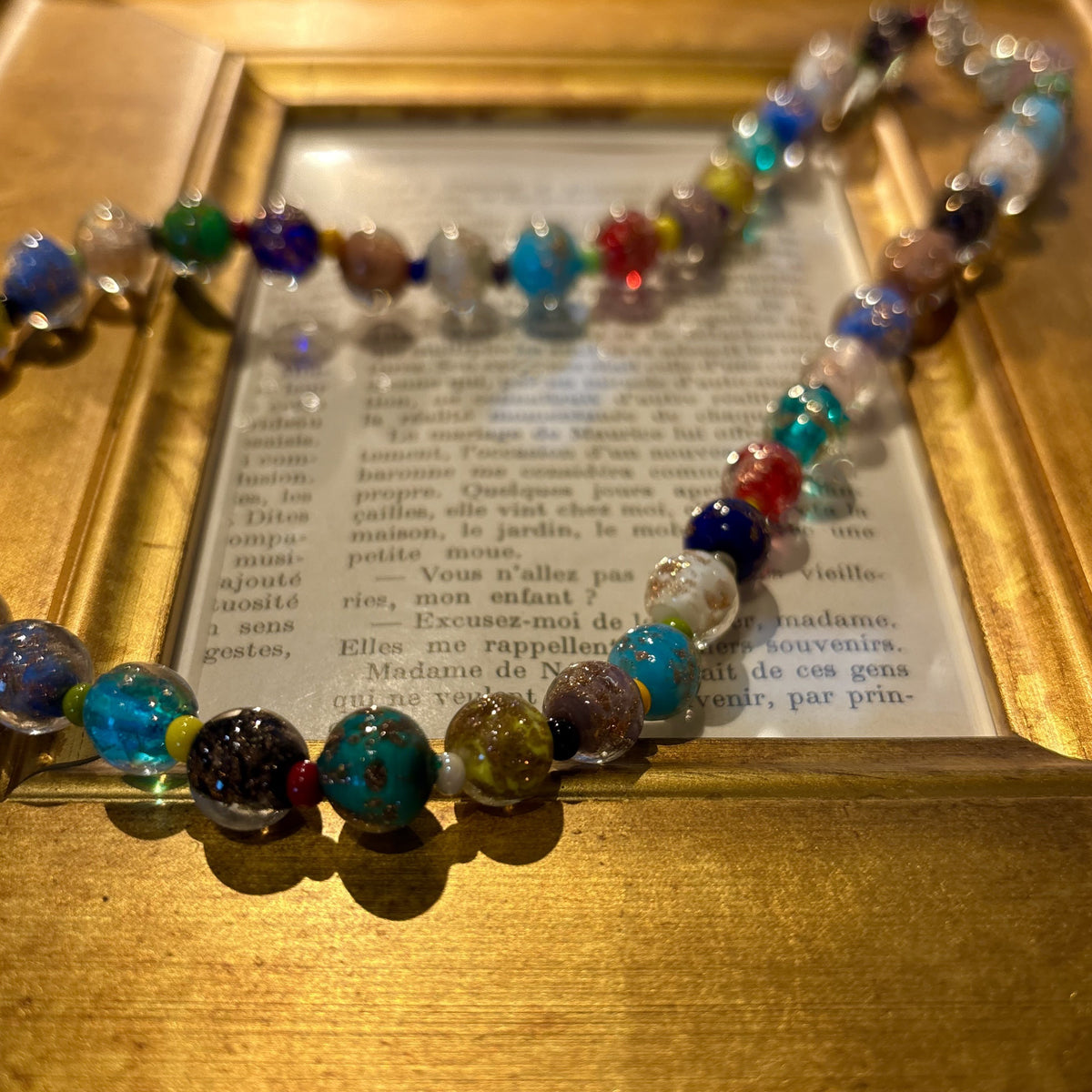 Colorful Murano Glass Bead Necklace