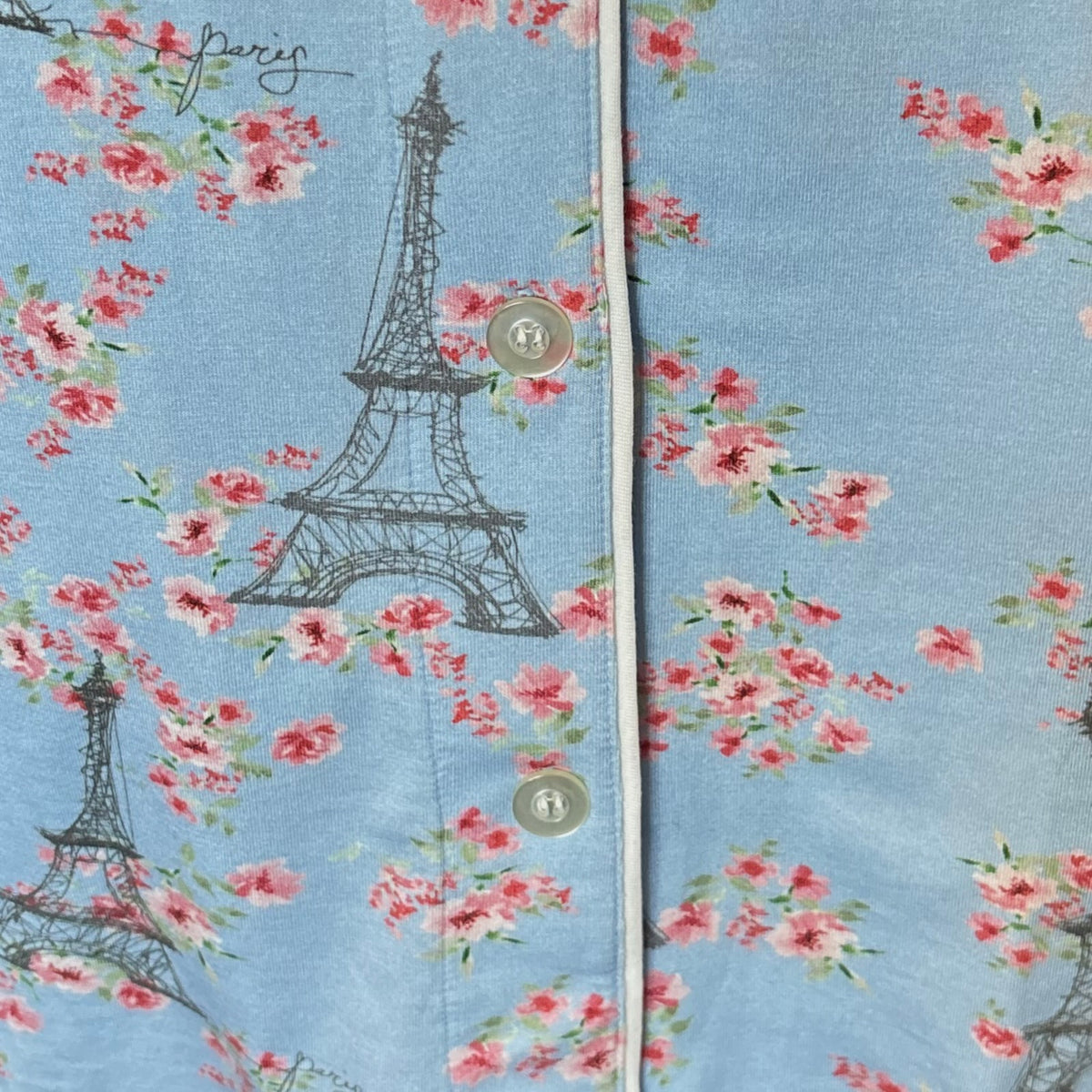 Petals Over Paris Pajama Set, Medium