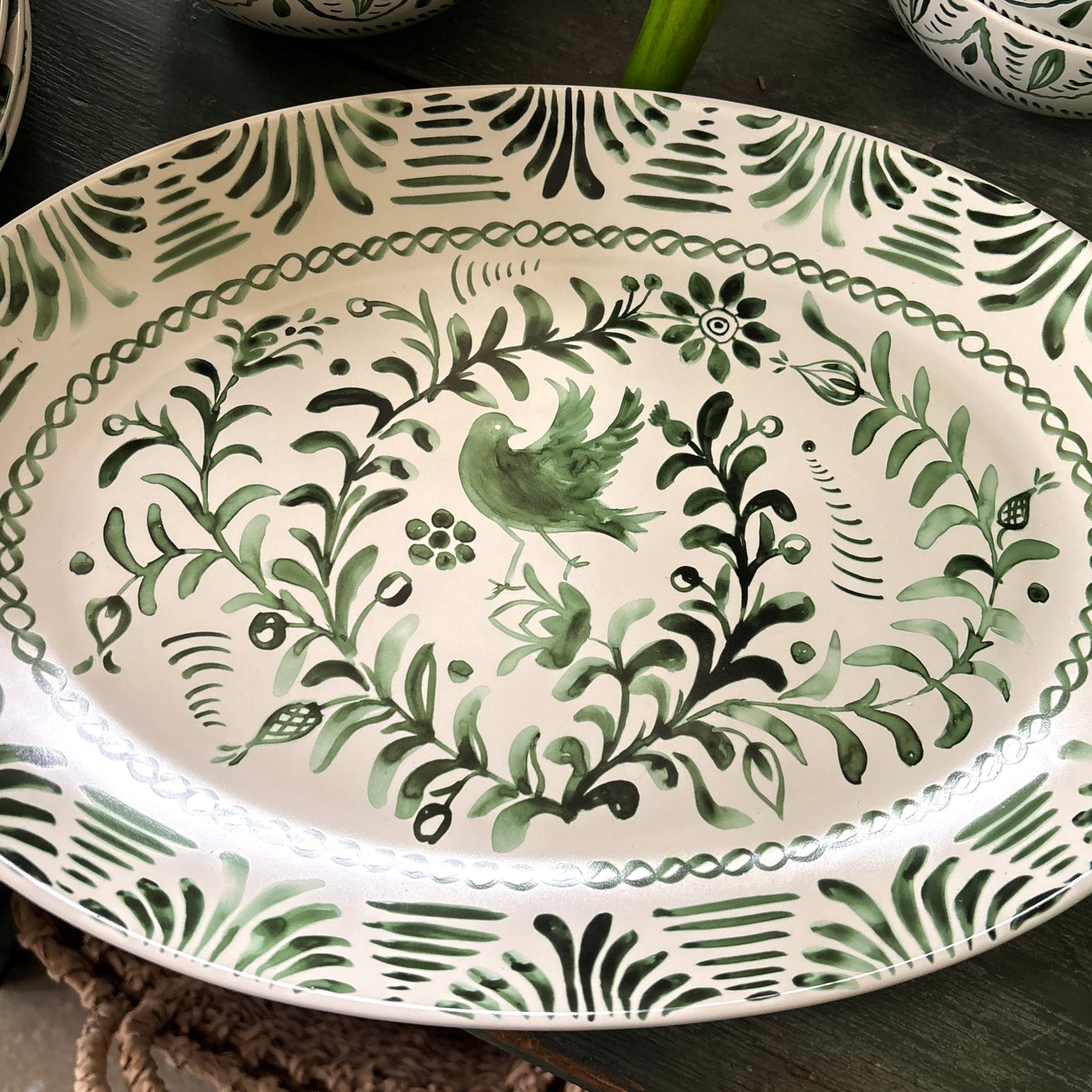 Sicily Green Serving Platter