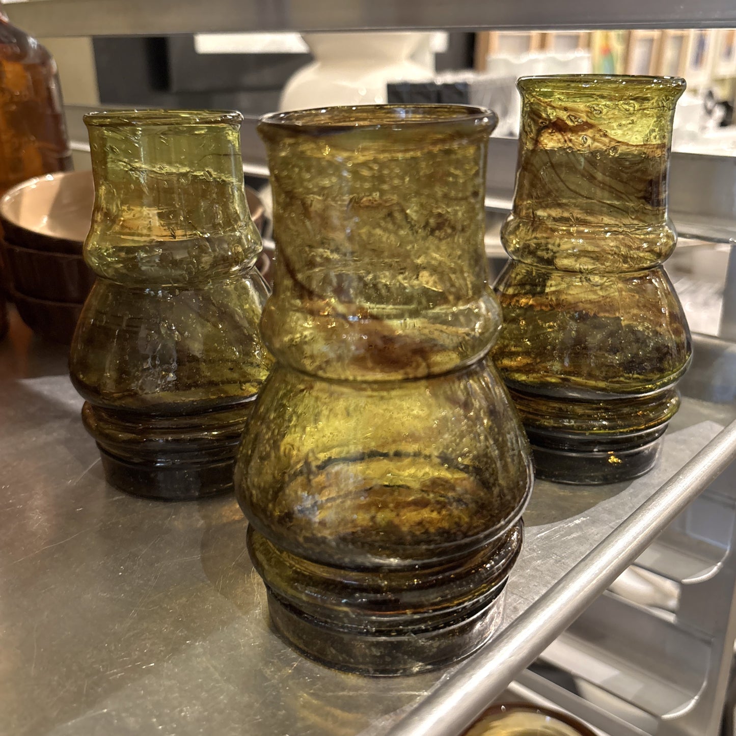 Petite Green Glass Vase