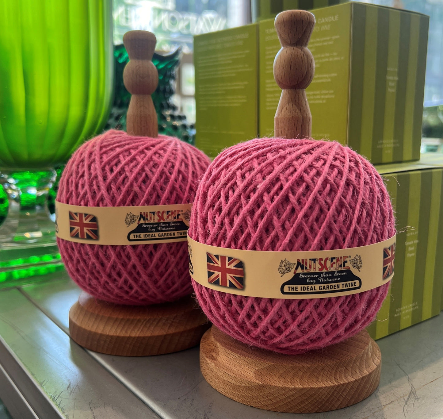 Pink Twine Holder & Dispenser