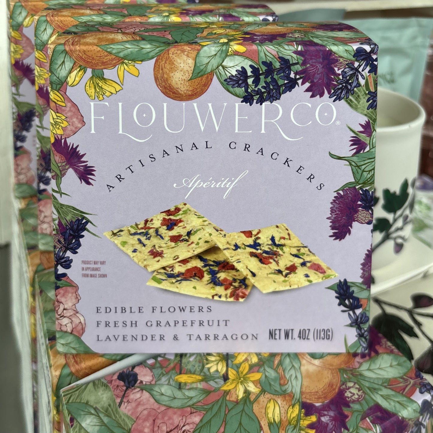 Artisinal Floral Crackers - Grapefruit, Lavender & Tarragon