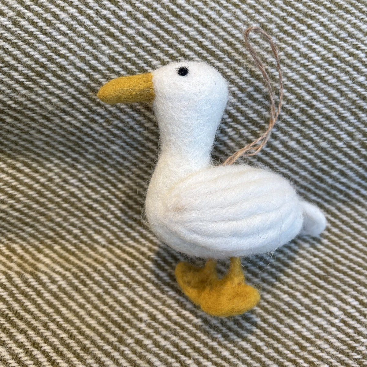 White Duck Felt Ornament
