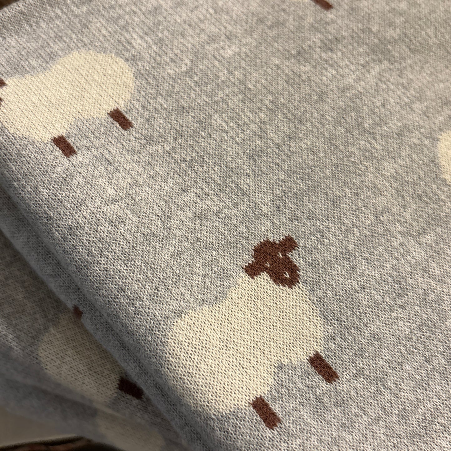 Grey Sheep Swaddling Blanket