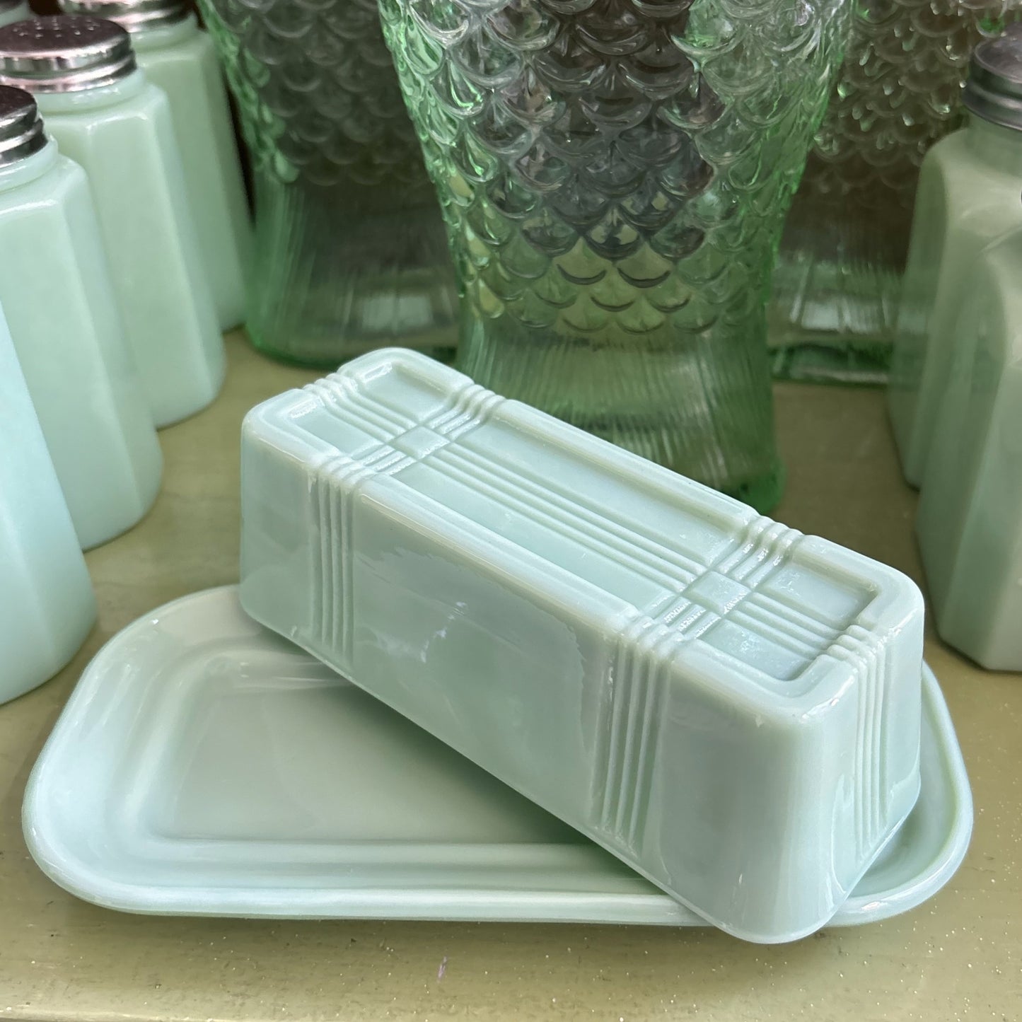Jadeite Butter Dish