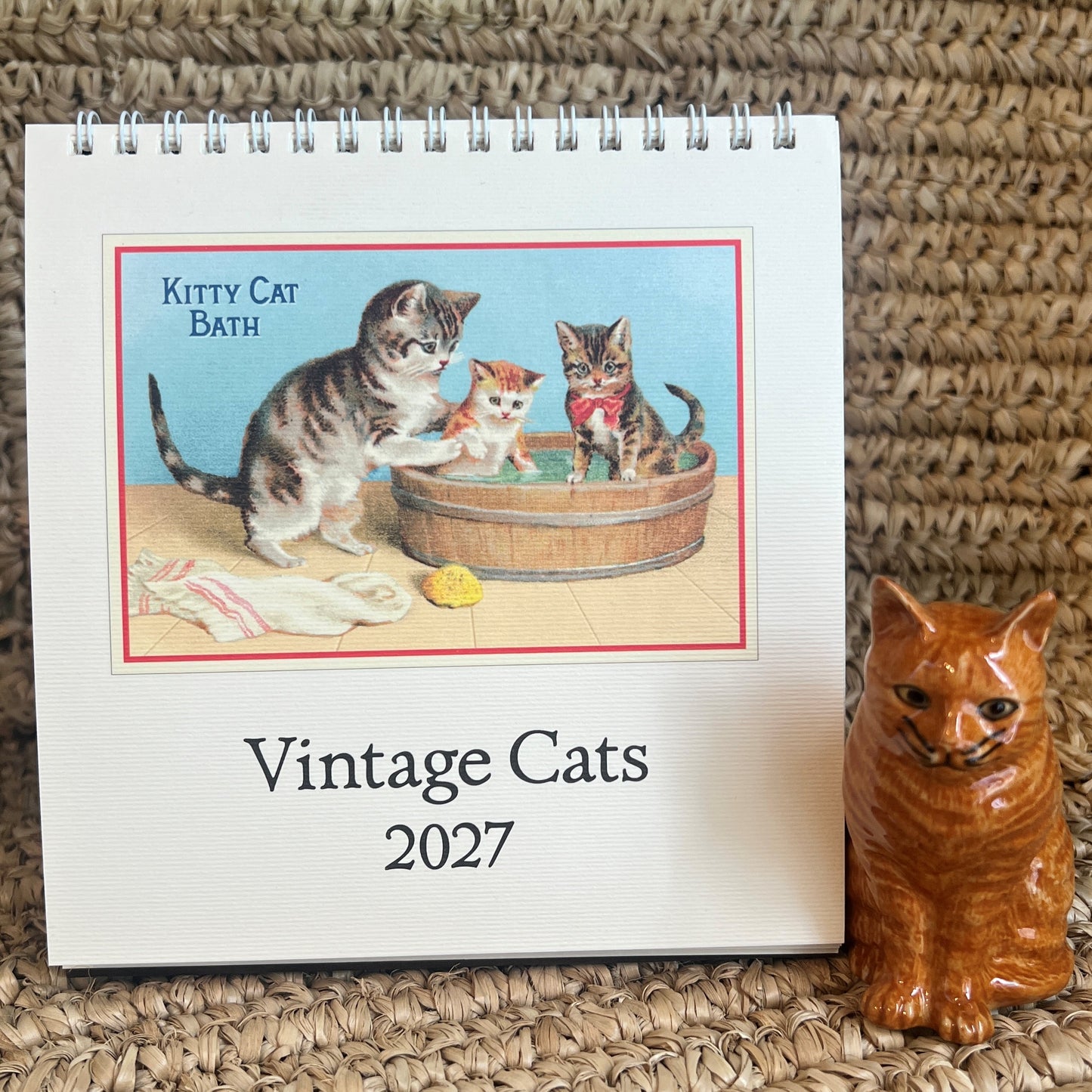 Vintage Cat Desk Calendar 2027