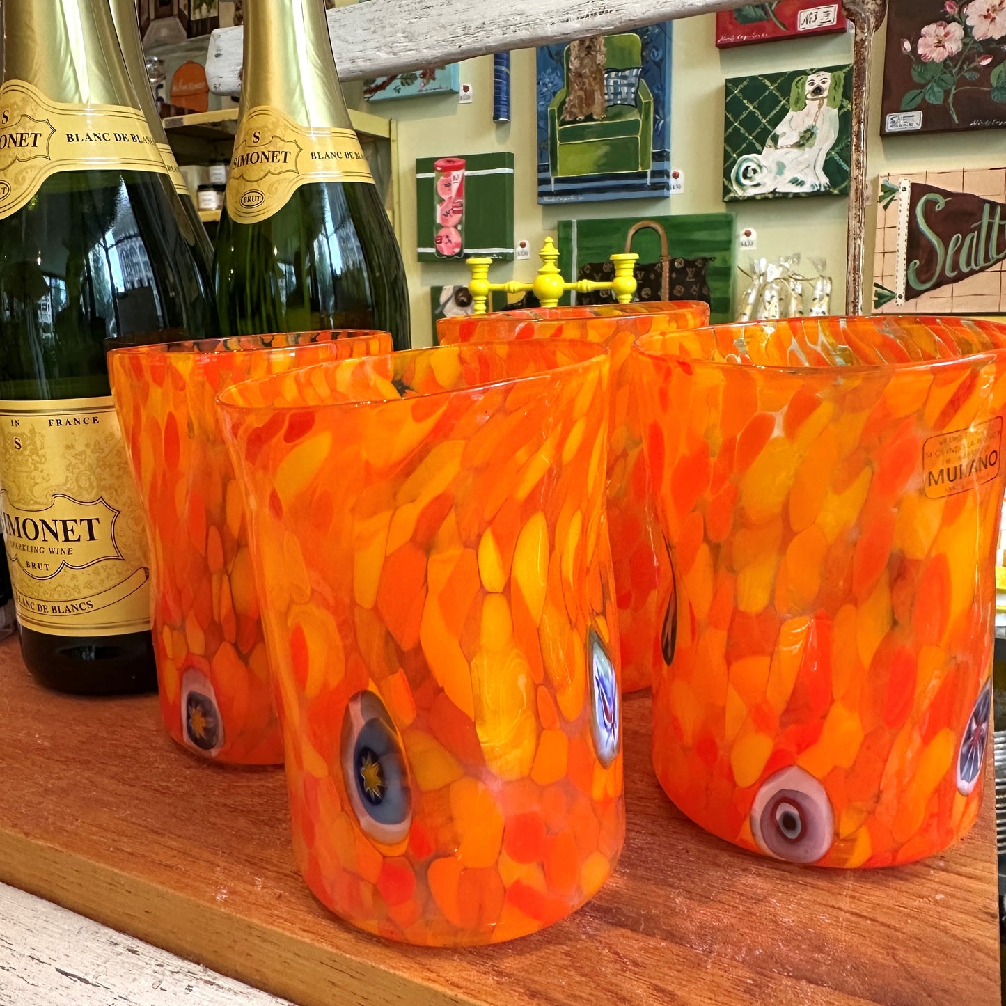 Murano Indented Orange Tumbler
