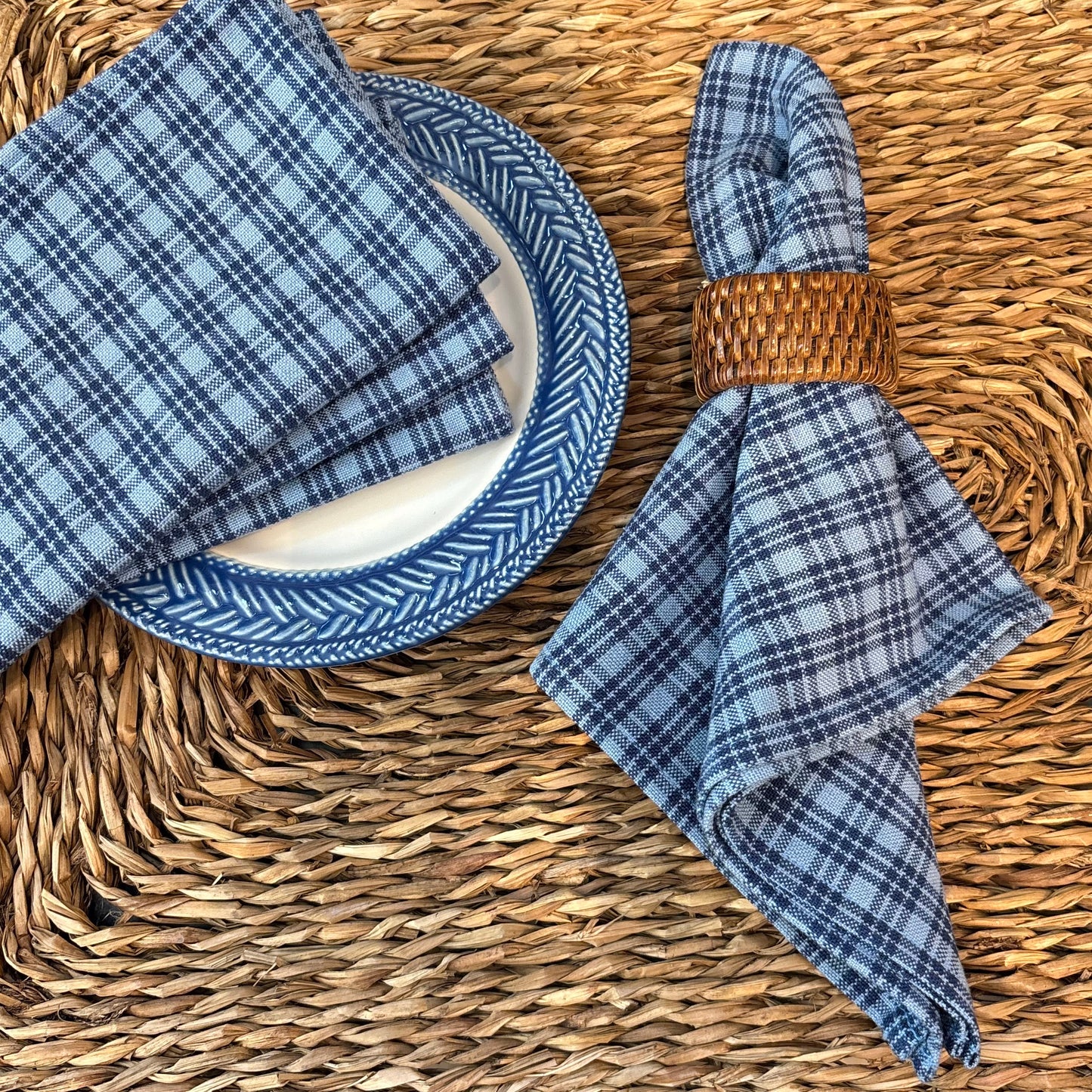 Midnight Plaid Napkin Set