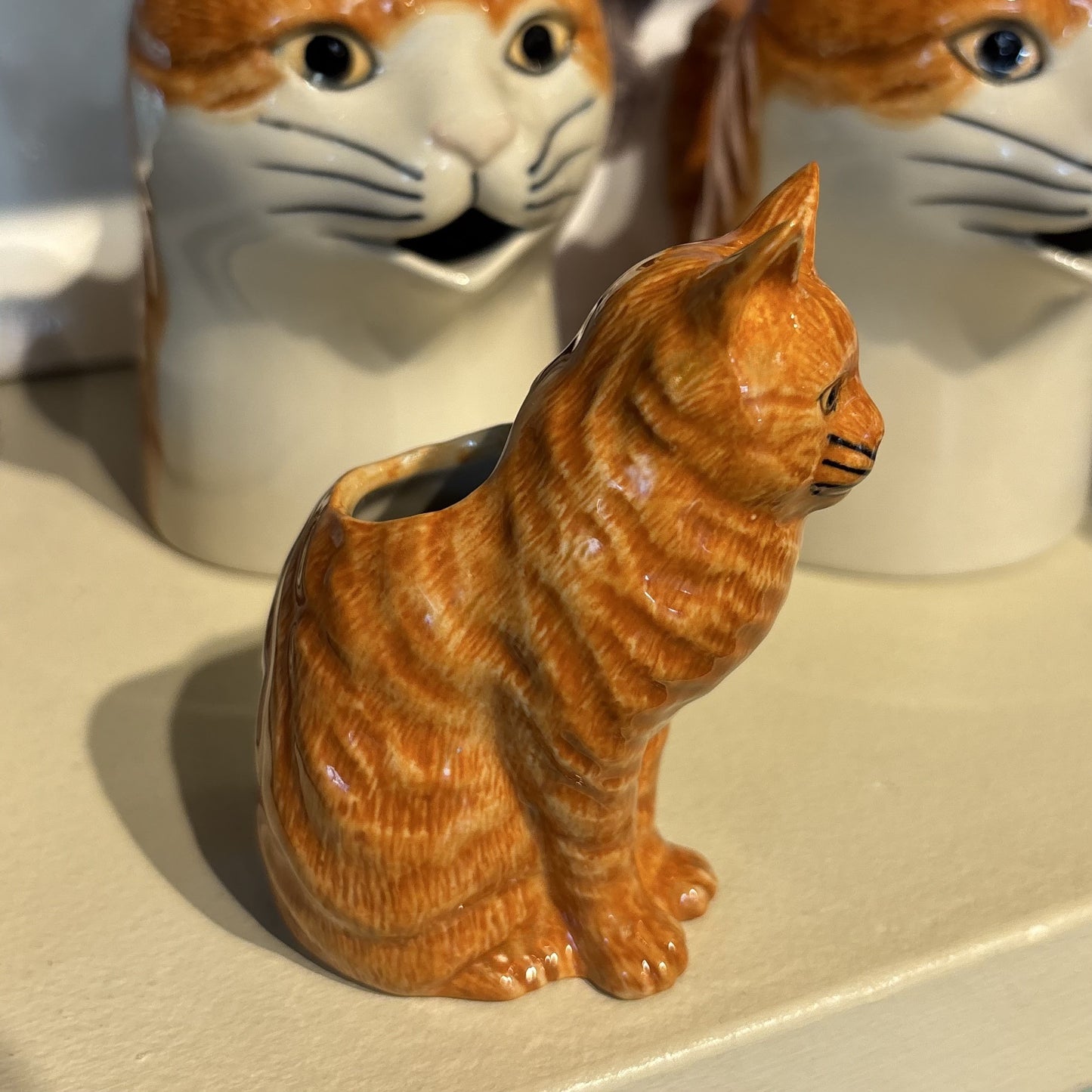 Vincent Orange Cat Bud Vase