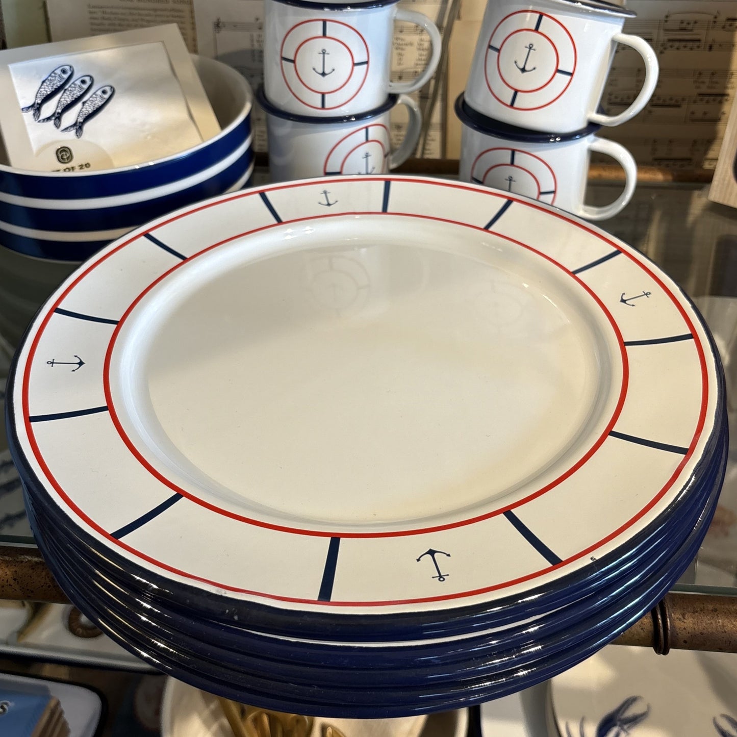 Anchor Enamel Dinner Plate