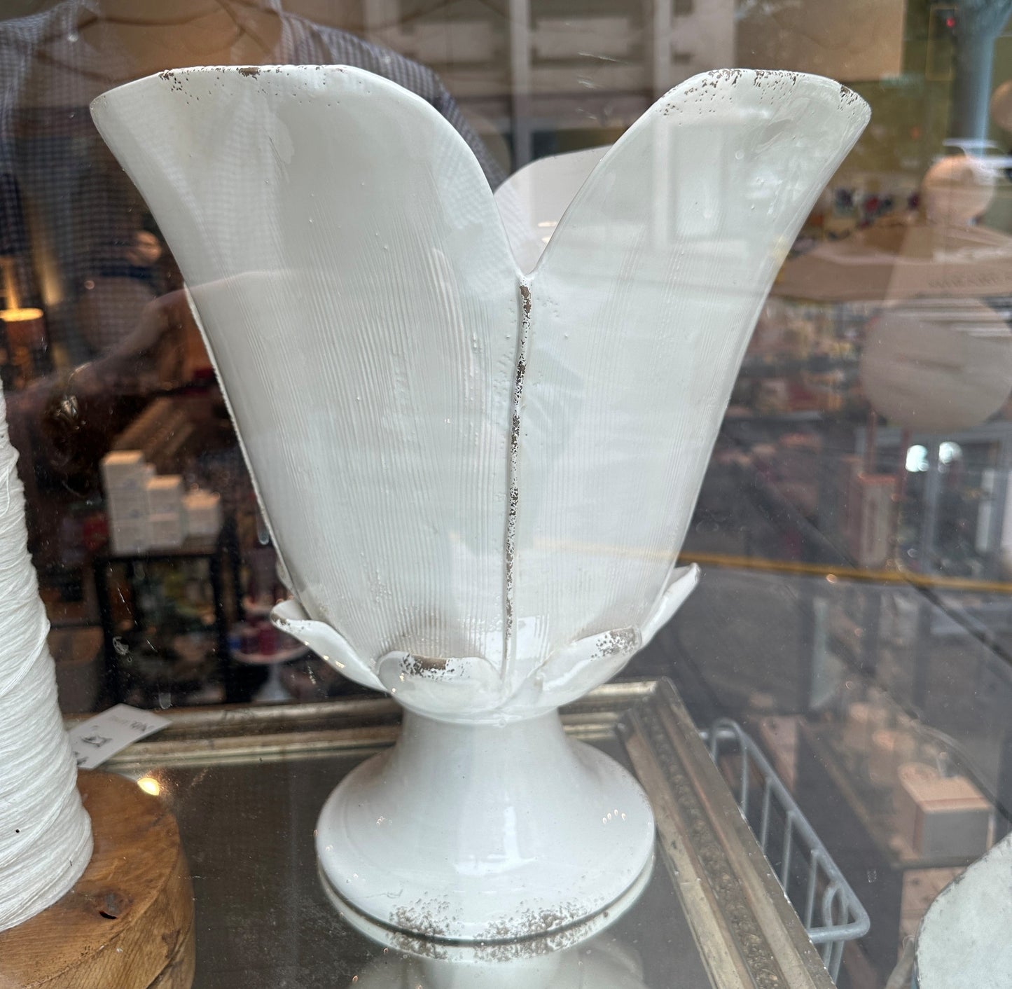 Large White Ceramic Vase