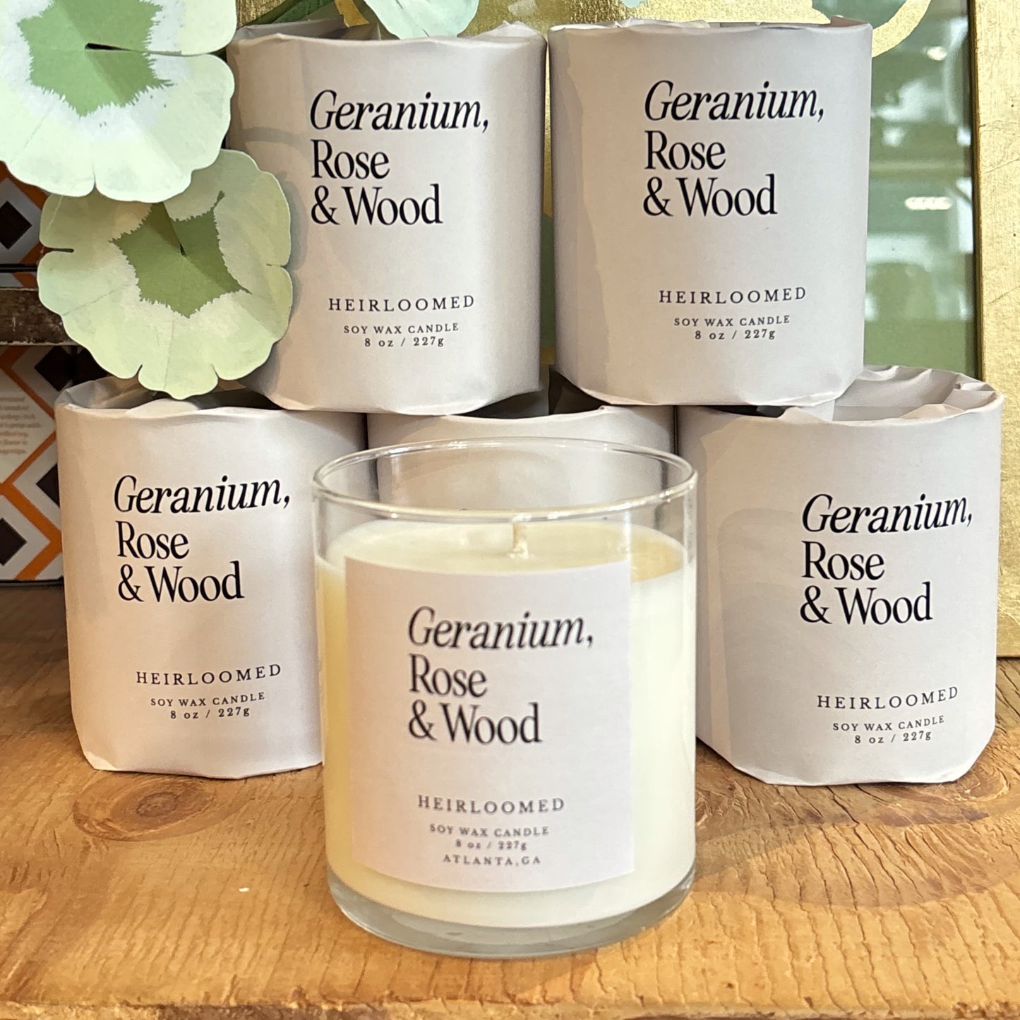 Geranium Rose Soy Candle, 8oz