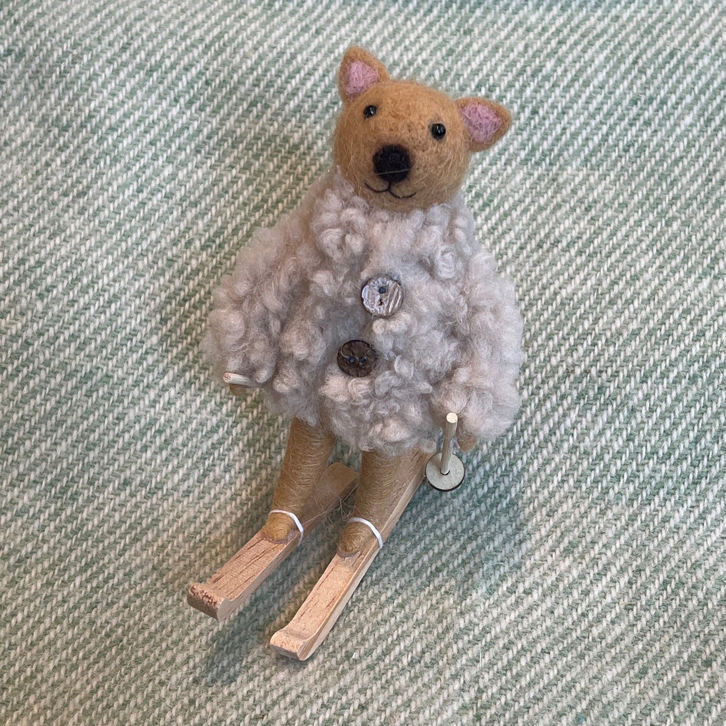 Skiing Cat Ornament