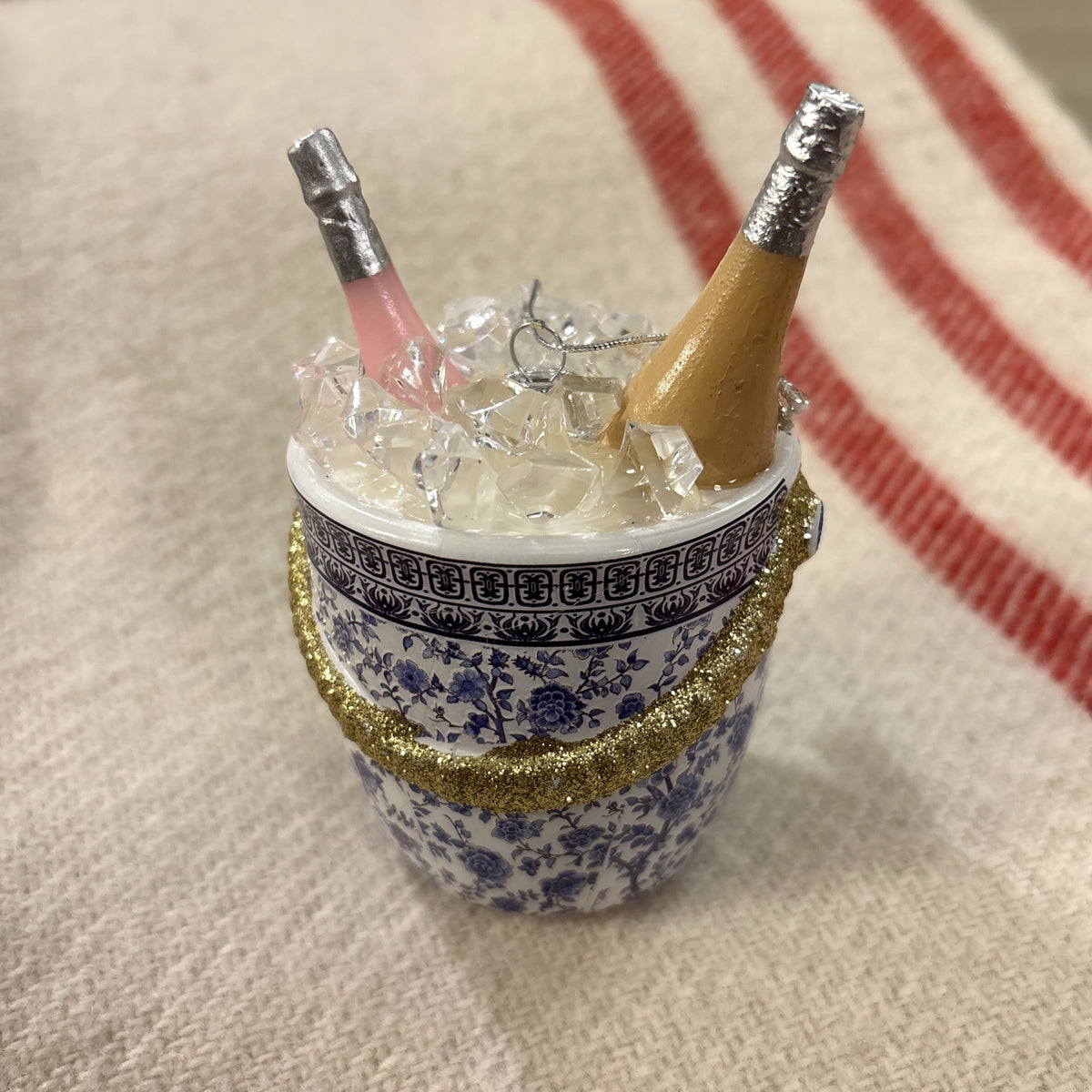 Chinoiserie Champagne Bucket Ornament