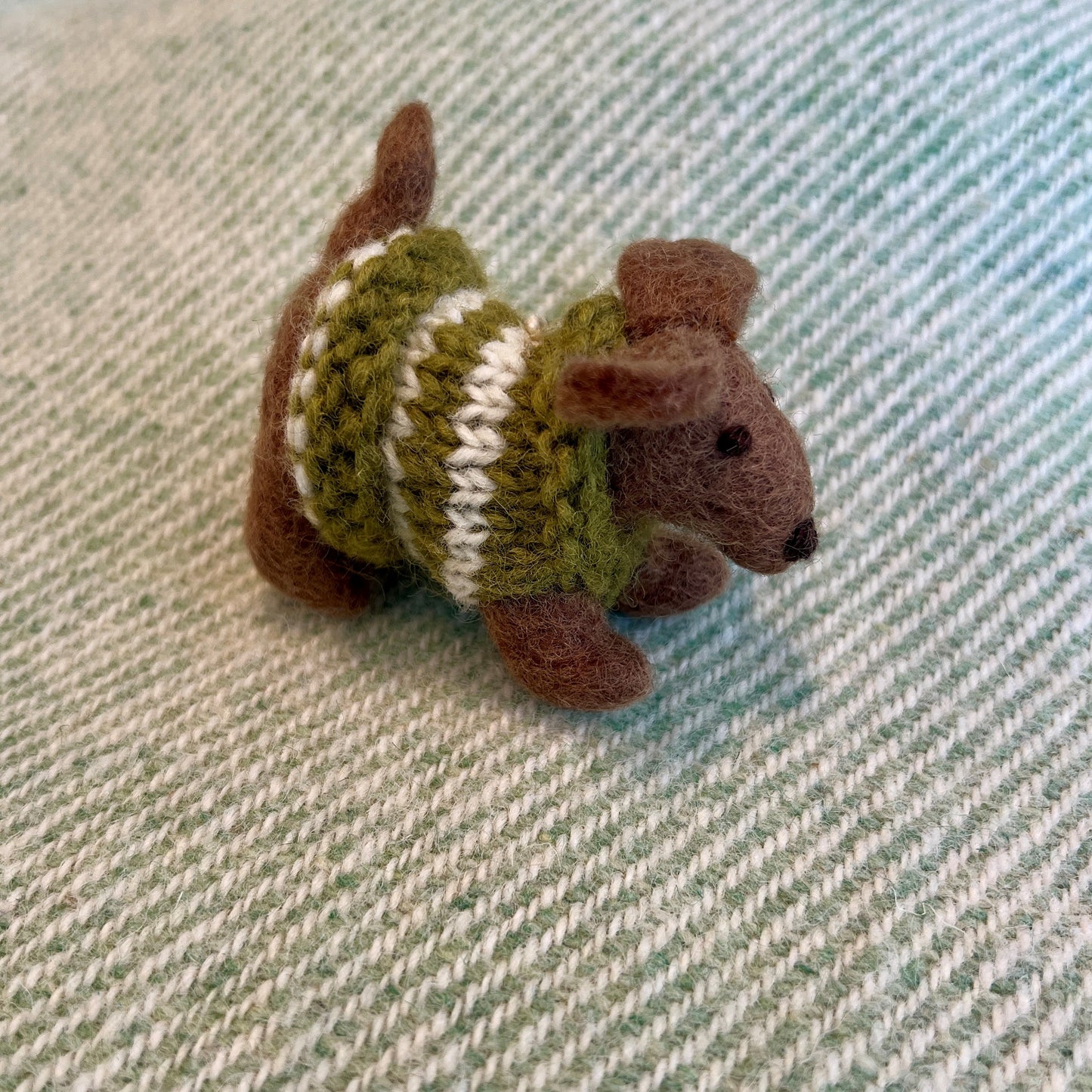 Dachshund with Knit Sweater Ornament