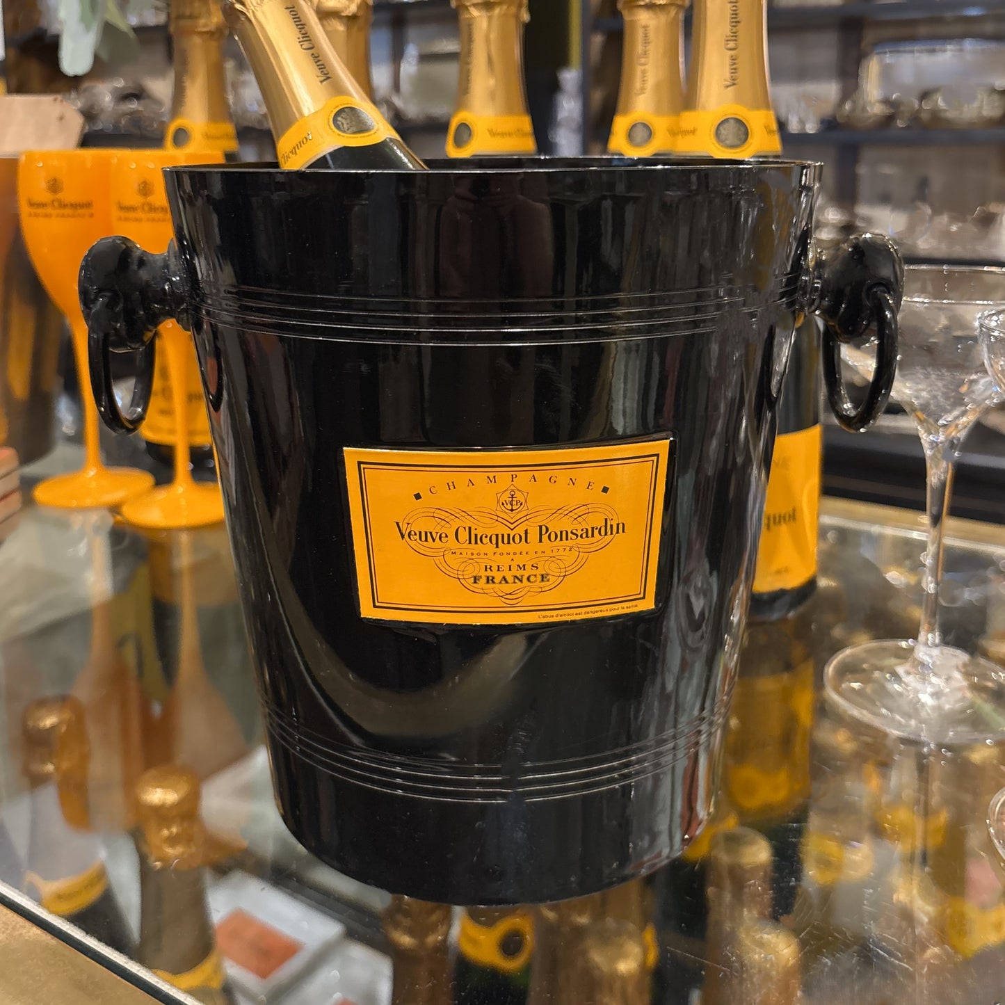 Vintage Veuve Clicquot Black Ice Bucket