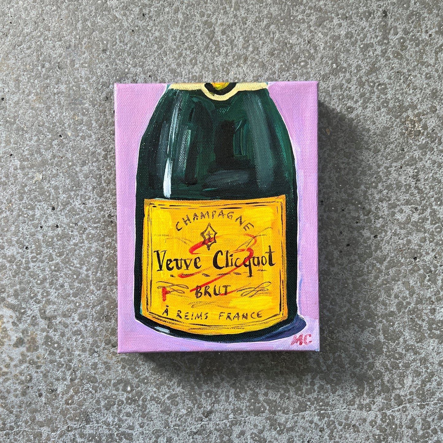 Veuve Bottle Purple by Mindy Carpenter
